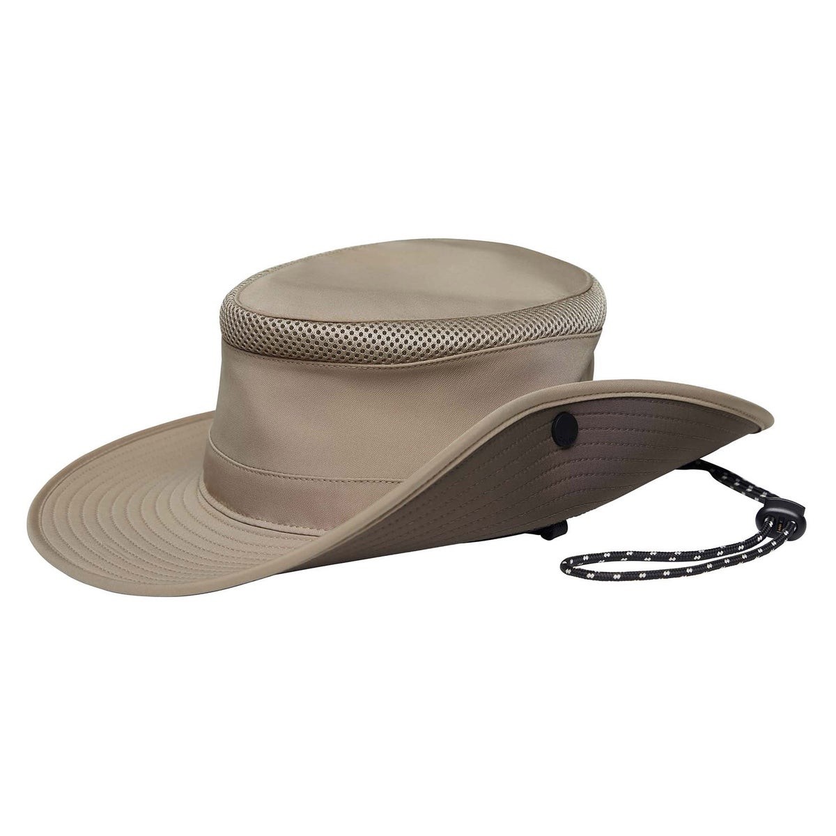 Orvis Outdoor Tech Hat Fishing Hiking UPF 50 Packable Hidden Pocket Gray Tan