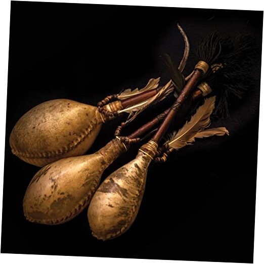 Shaman shakers Sounds like Rain or Ocean, goat skin, three sizes () Ocean Large