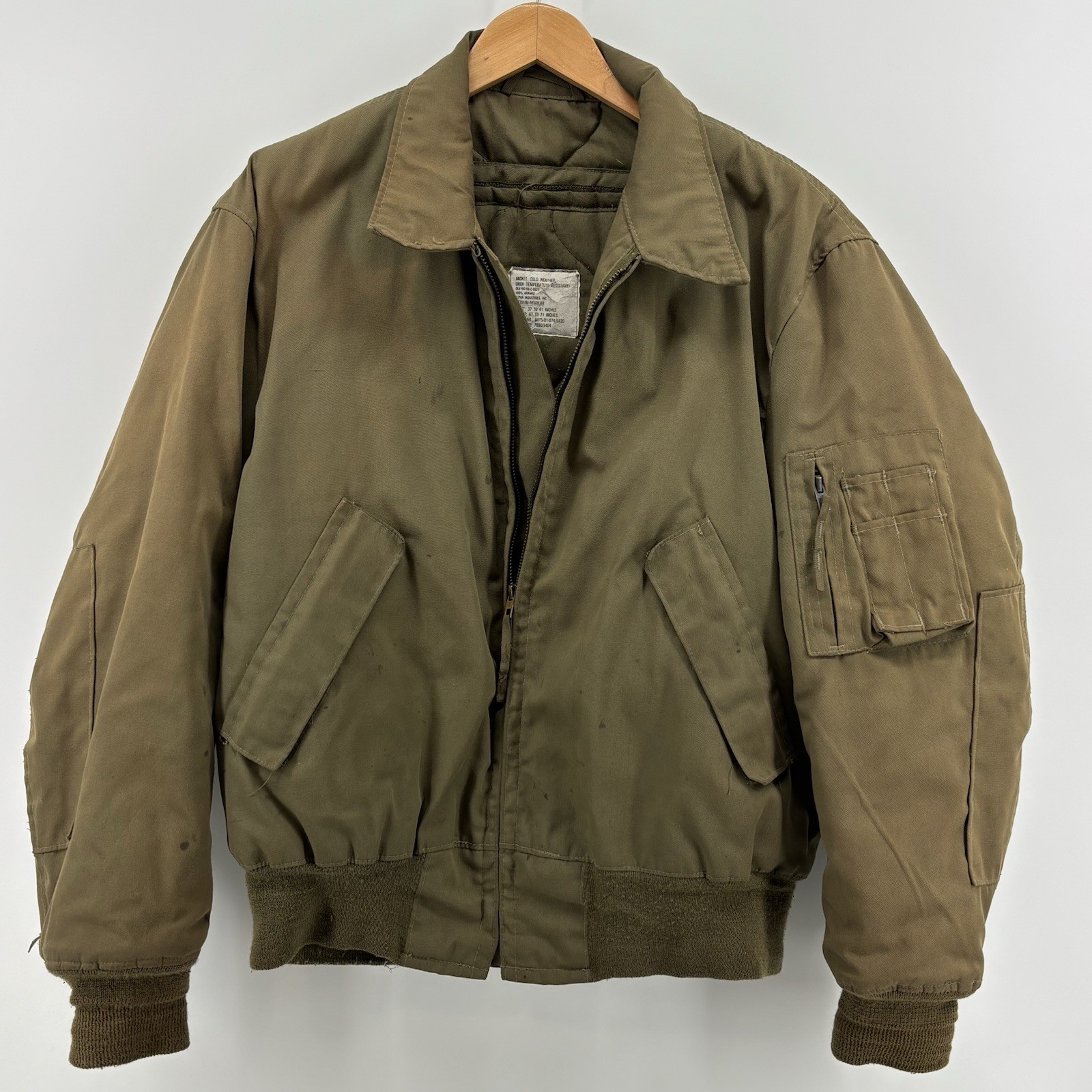 US Military Jacket Cold Weather High Temperature Resistant Medium Alpha Vintage