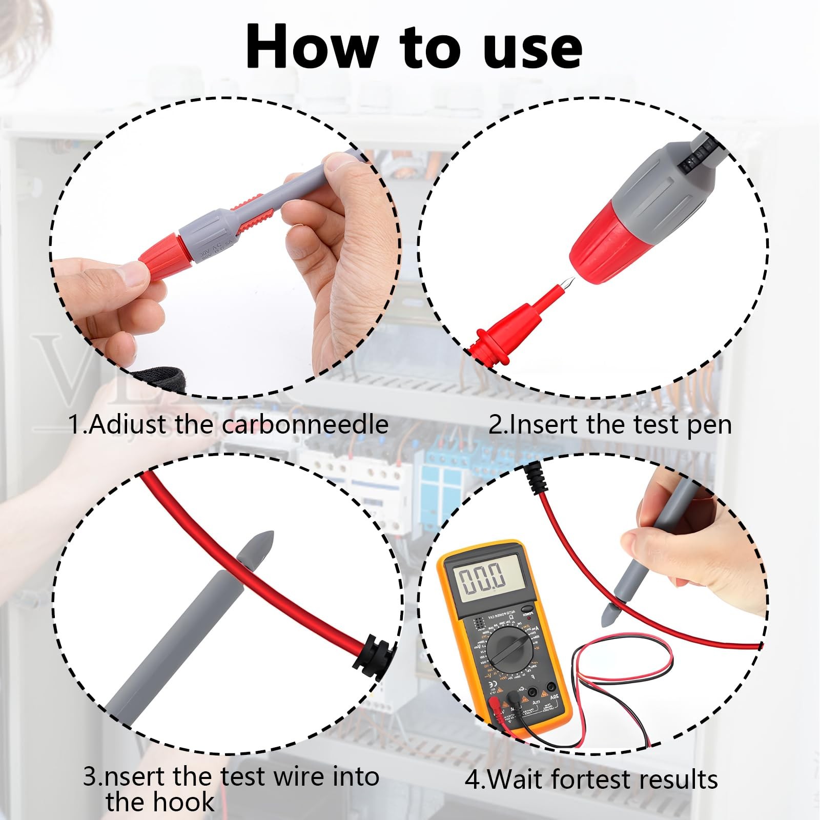 Wire Piercing Probe, Insulation Piercing Clip Set for Multimeter Voltage Test...