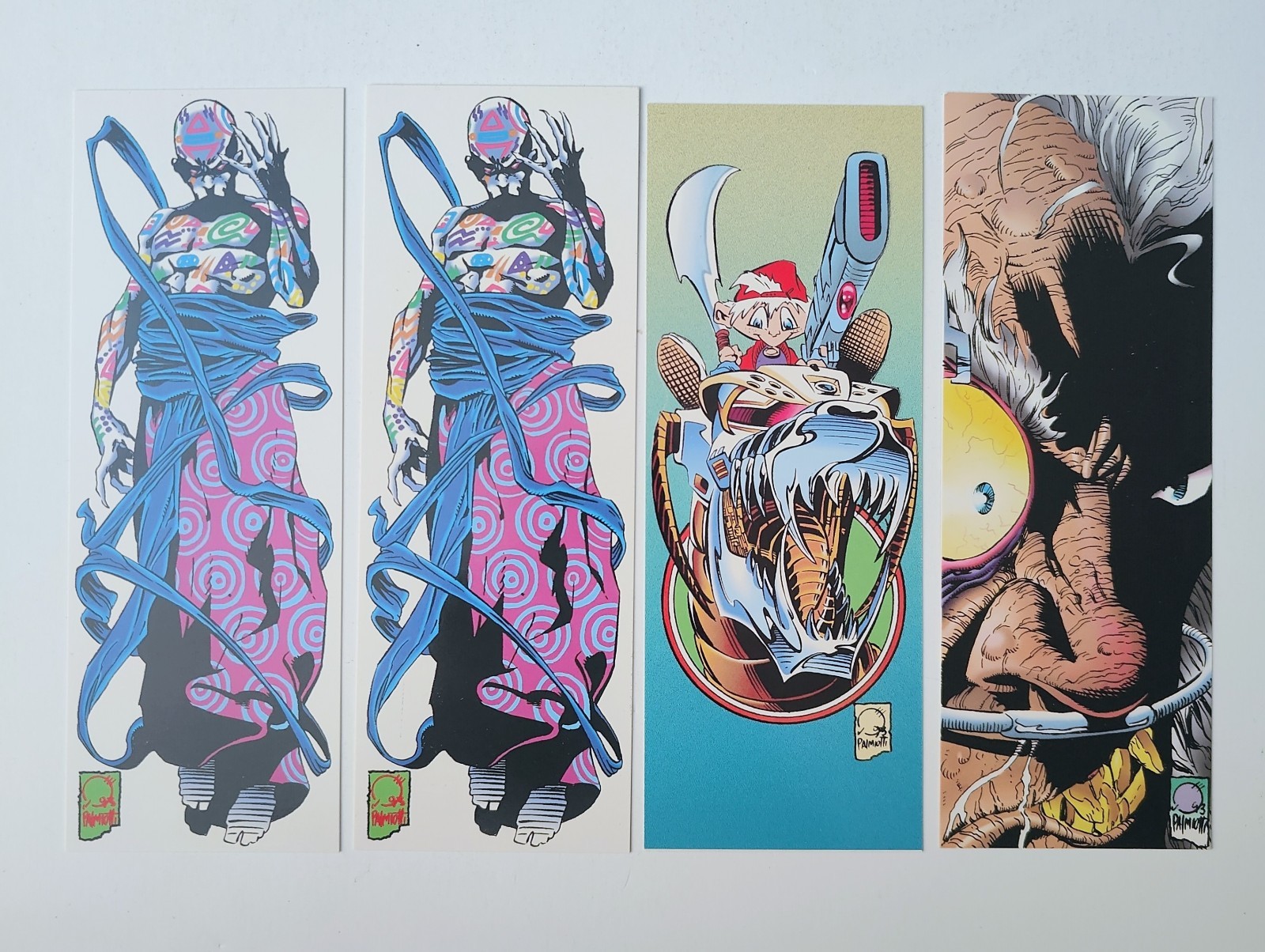 4 Vtg 1990s Joe Quesada Comic Bookmark 2.5x7 - Excellent Condition