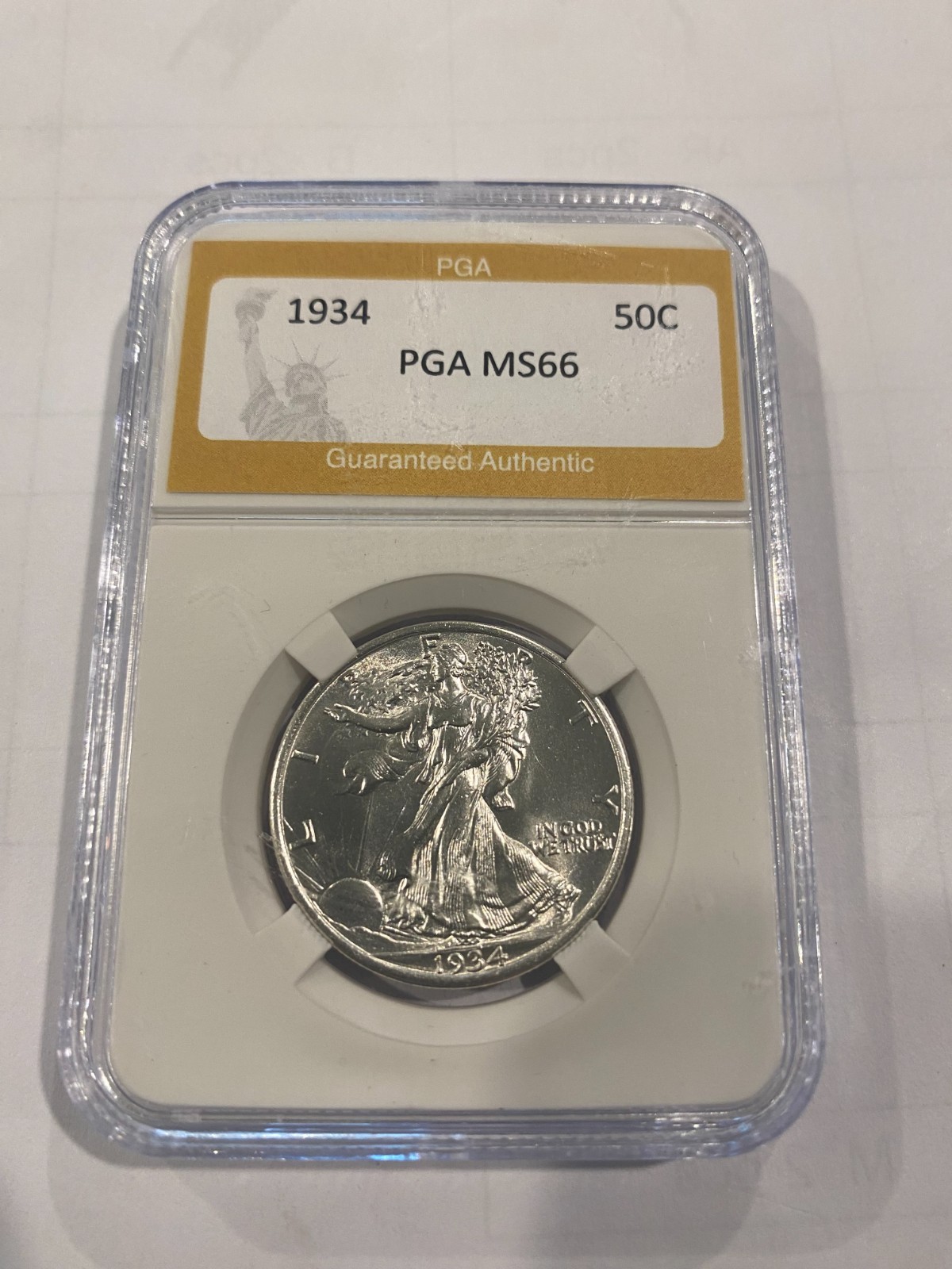 1934 Walking Liberty Half Dollar MS66