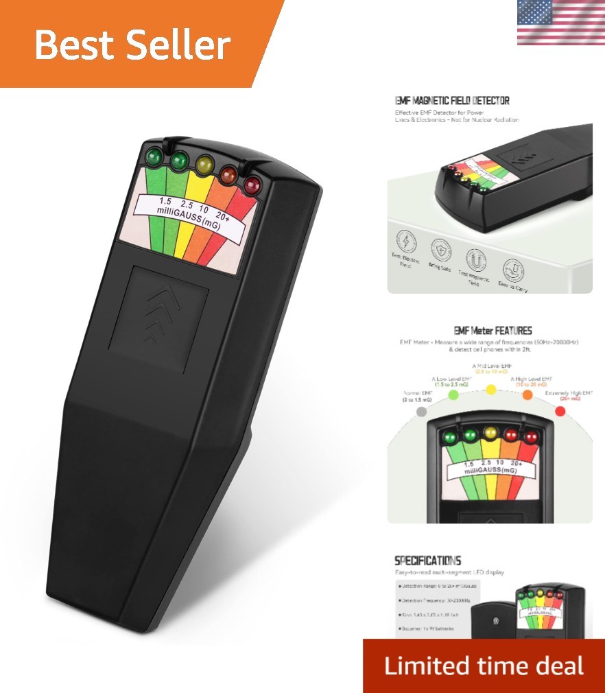 Easy-to-Use Handheld EMF Tester with LED Display - Protect Against EMF Exposure