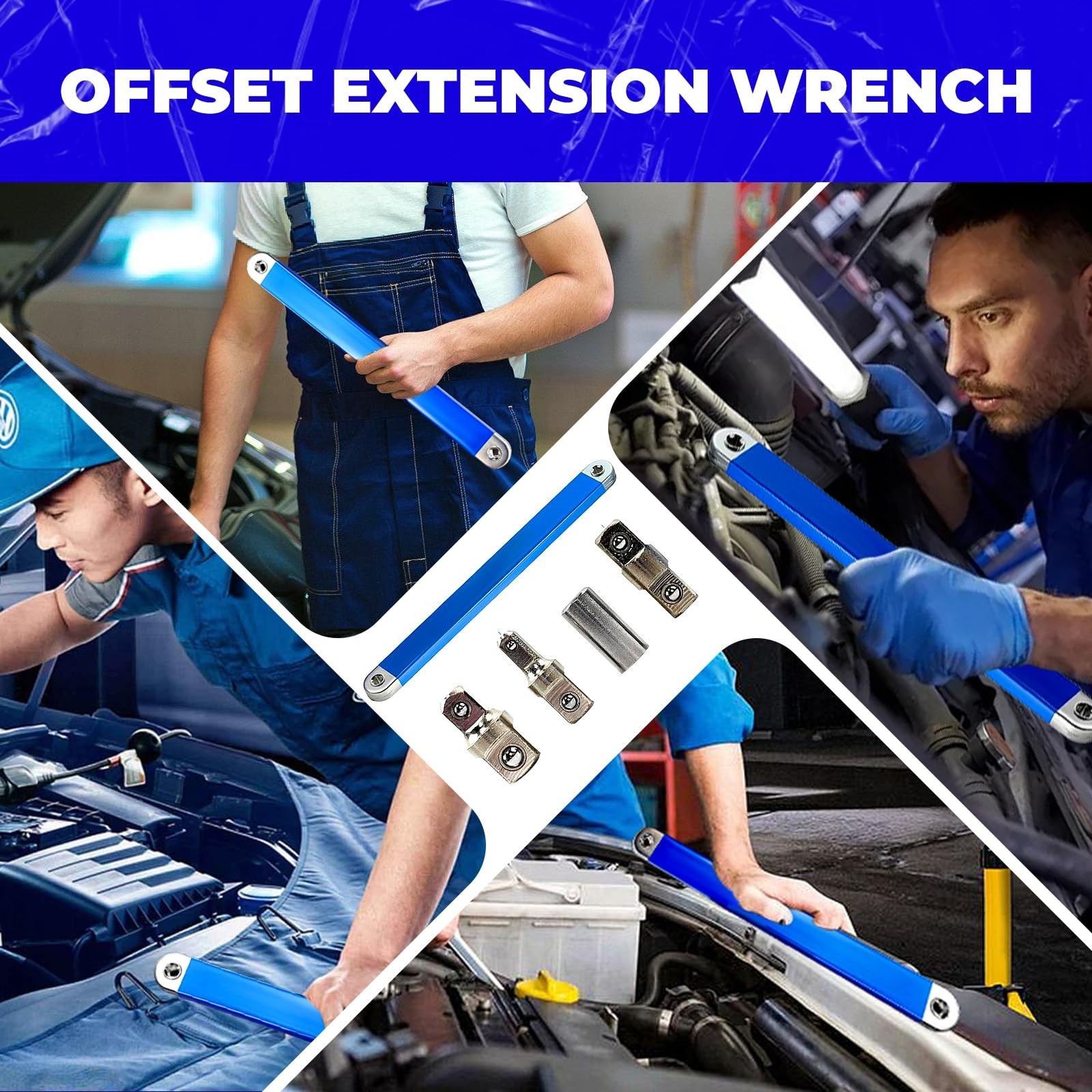 Wrjpigf Pro Zero Offset Extension Wrench,Extended Universal Ratchet