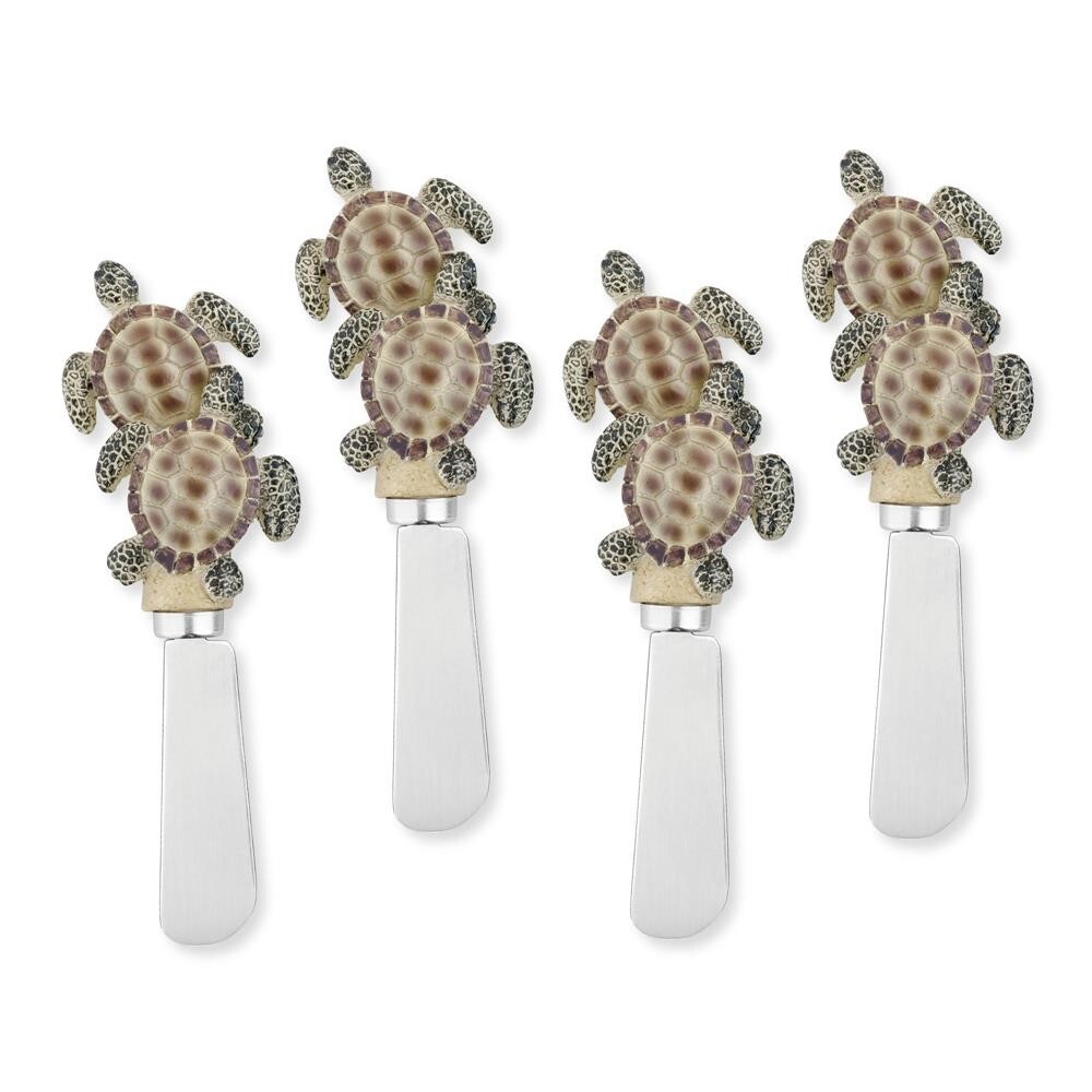 Sea Turtle Cheese Spreader Set of 4, Coastal, Sealife, Beach Life