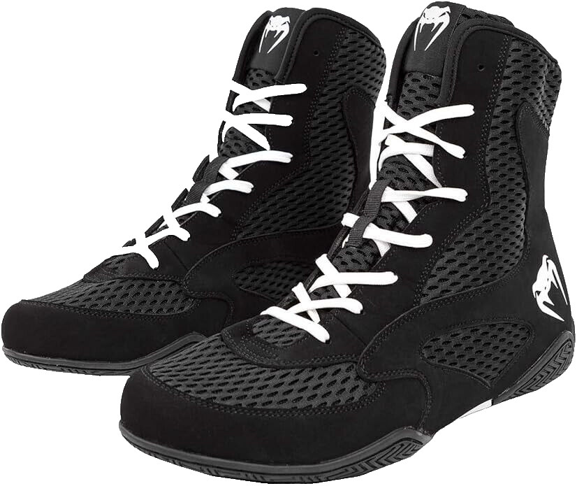 New Venum Contender Boxing Shoes High-Top Black / White Size US M 11.5 / EUR 45