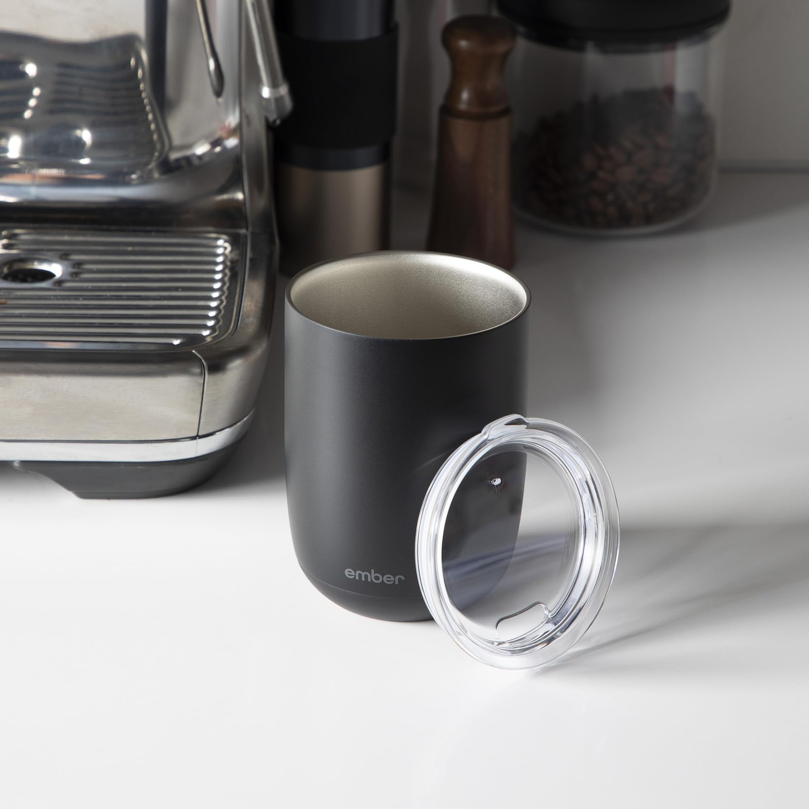 Ember Temperature Control Smart Cup, 14 oz, App-Controlled Heated Coffee Cup,