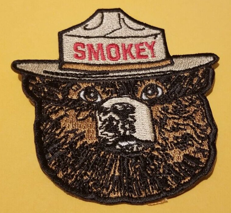 Smokey The Bear Forest Fires  Embroidered Patch approx 3.5x3.5"