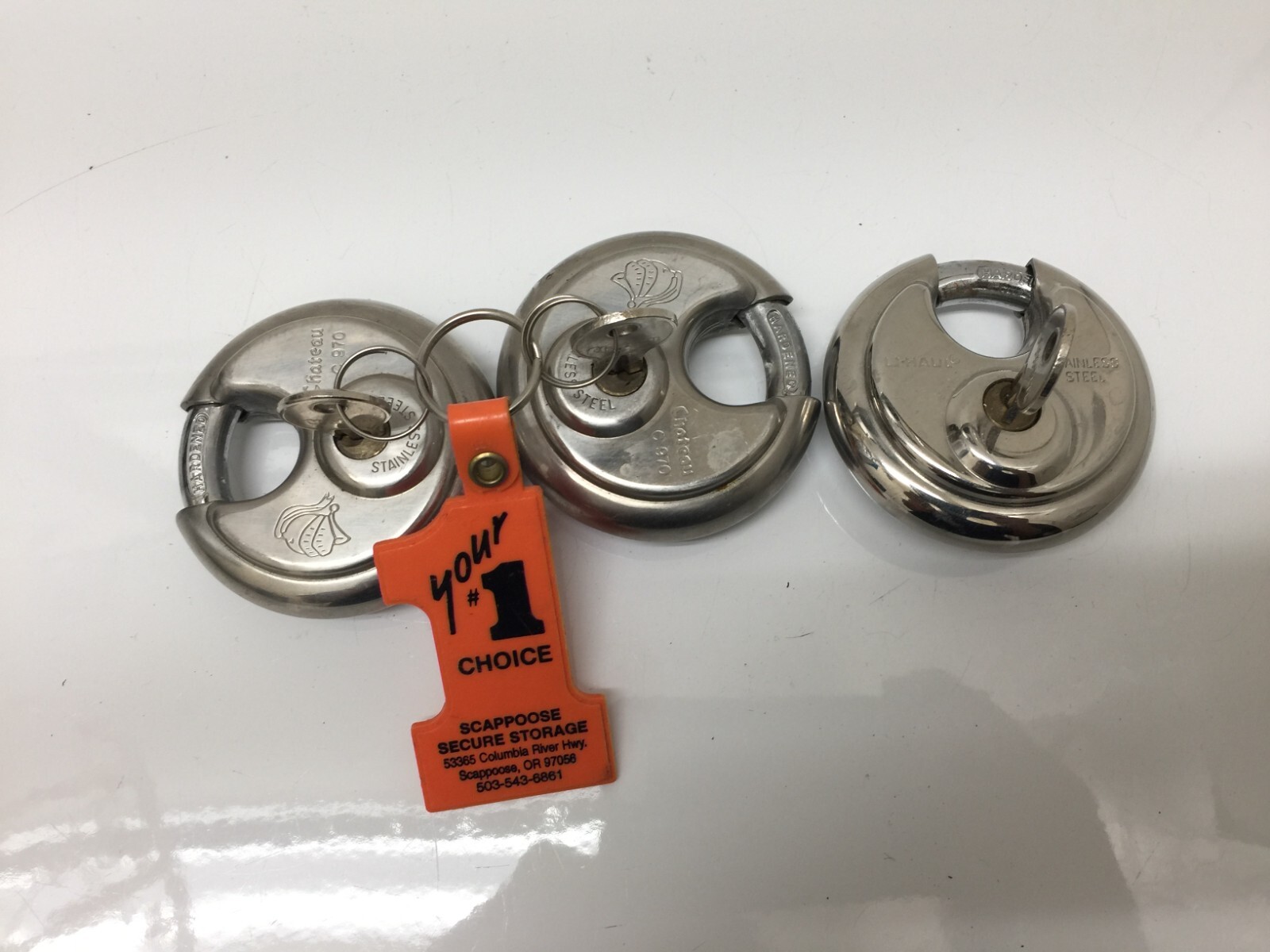 Chateau C 970 & U Haul Brand Storage Lock 2-3/4” Hardened Steel