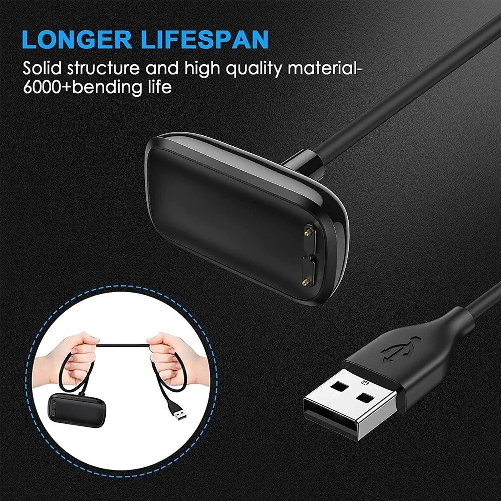 Fast Charger Cable for Fitbit Charge 5 6 Luxe Replacement USB Cord