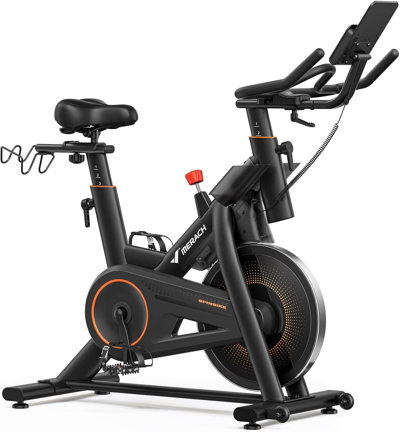 Magnetic Exercise Bike, Heavy Duty Stationary Bike with Automated Resistance, 35