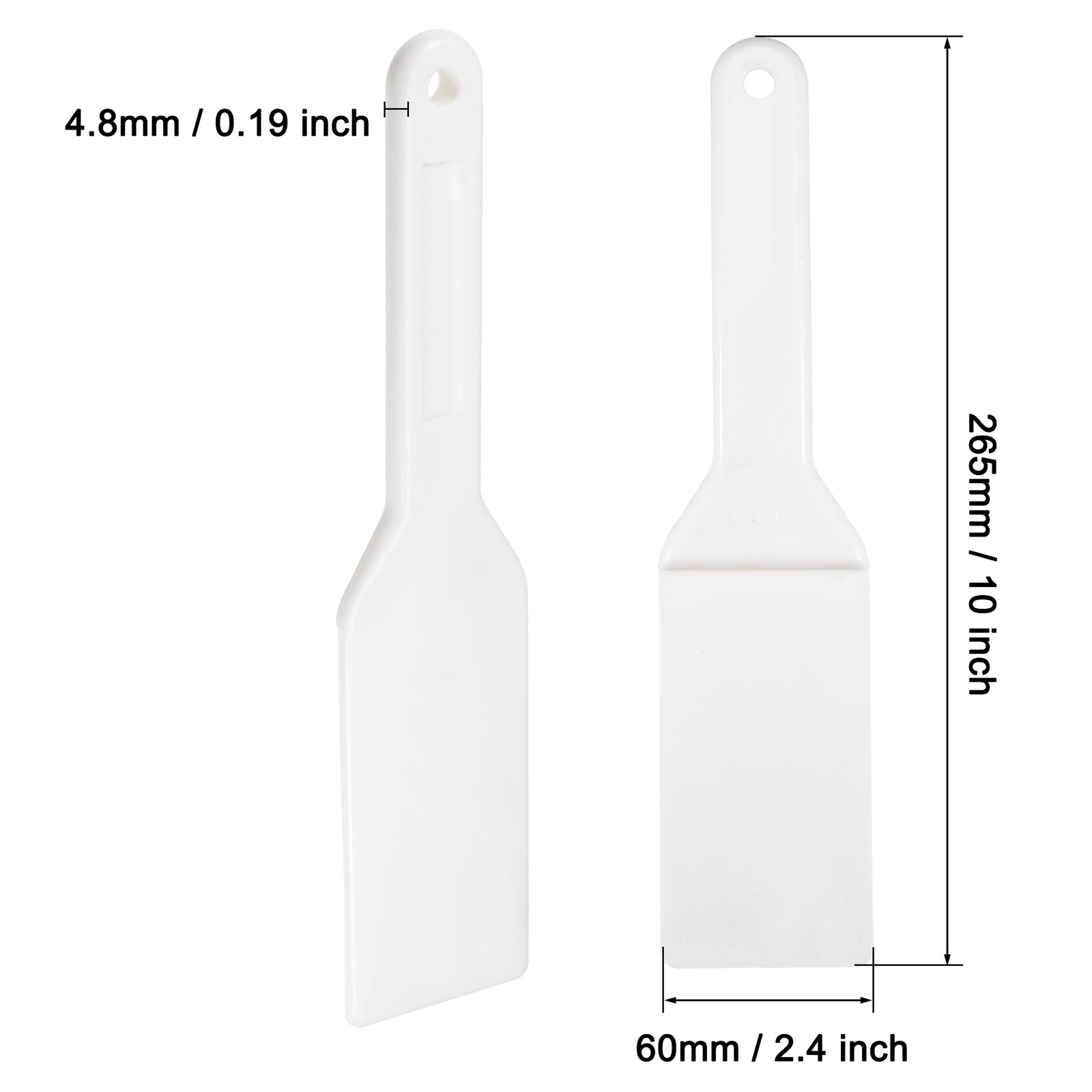 Putty Scraper 2.4" Plastic Spatula Drywall Patch Repair Spreader White