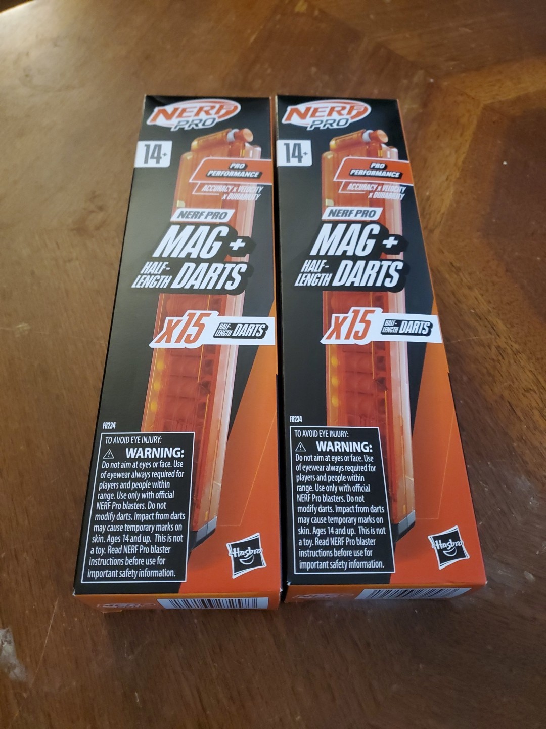 2 PACK LOT Nerf Pro Mag Plus Half-Length Refill 15 Darts Mag 2 mags 30 darts