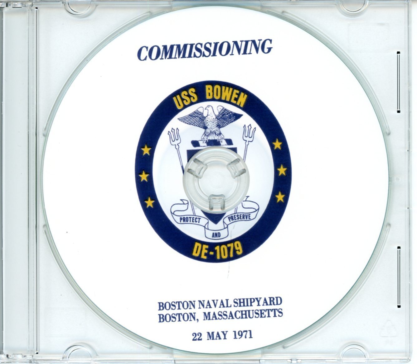 USS Bowen DE 1079 Commissioning Program 1971 United States Navy Plank Owners