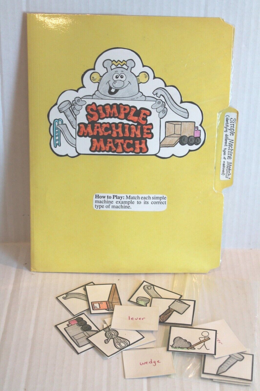 Simple Machine Match Science Center Folder Game Activity Grades 2-3 NEW
