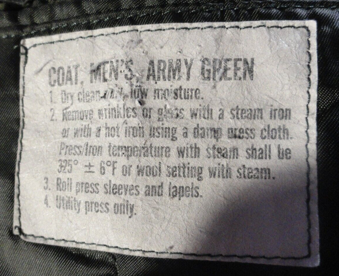 USGI US ARMY CLASS A MENS DRESS GREEN SERGE AG-489 COAT JACKET UNIFORM 42L