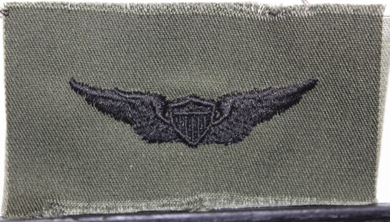 US Army Basic Aviator Wings Badge Insignia Olive Drab Green Fatigue Patch