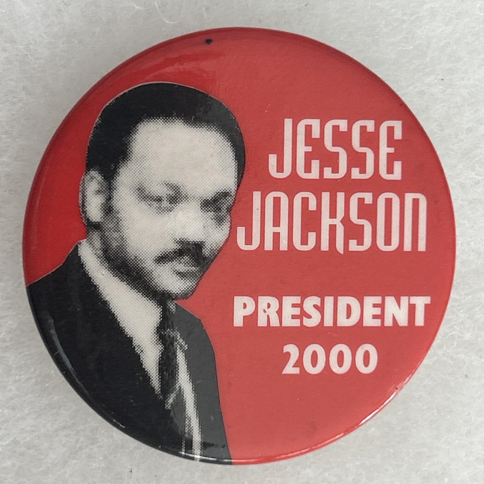 Jesse Jackson President 2000  1 3/4” pinback button pin