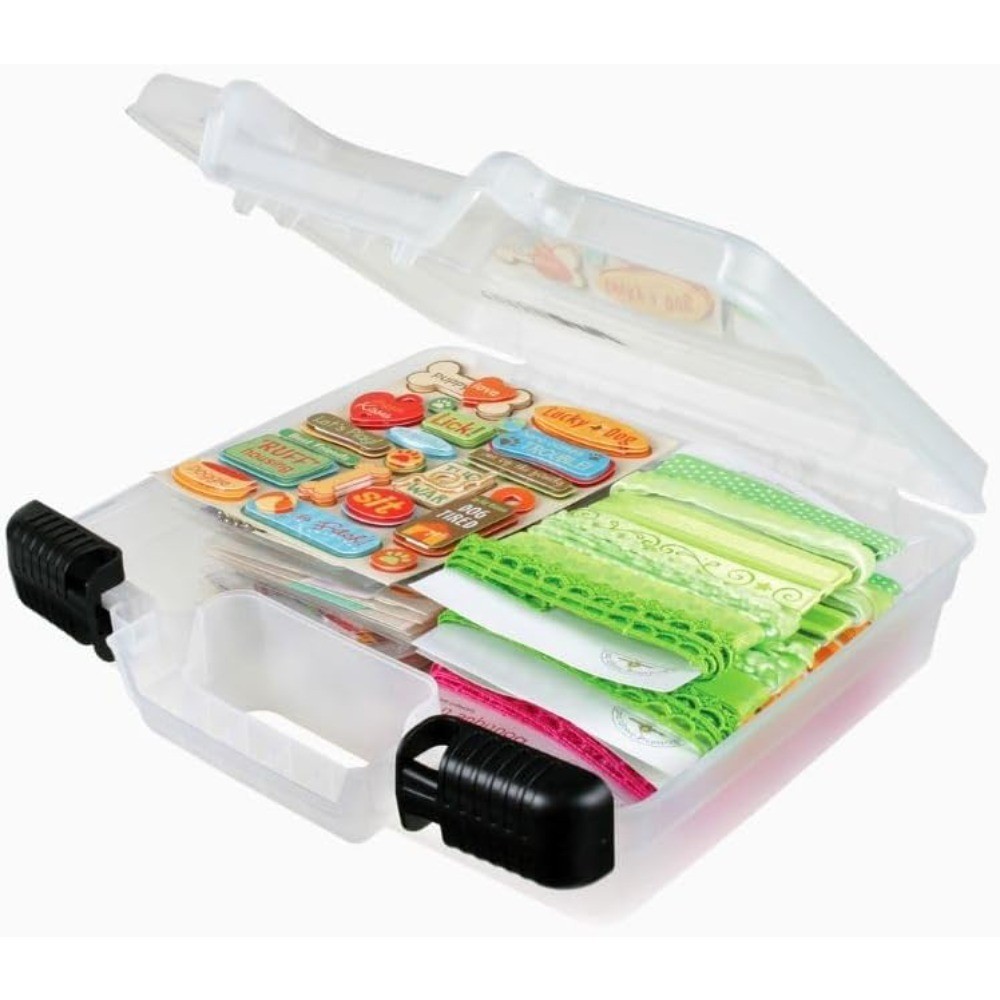10 Inch Deep Base Carrying Case Portable Art & Craft Organizer with Handle