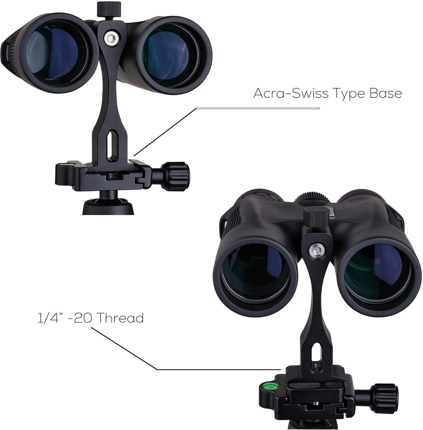 Aluminum Binocular Tripod Mount Adapter, Quick Release for Bird Watching