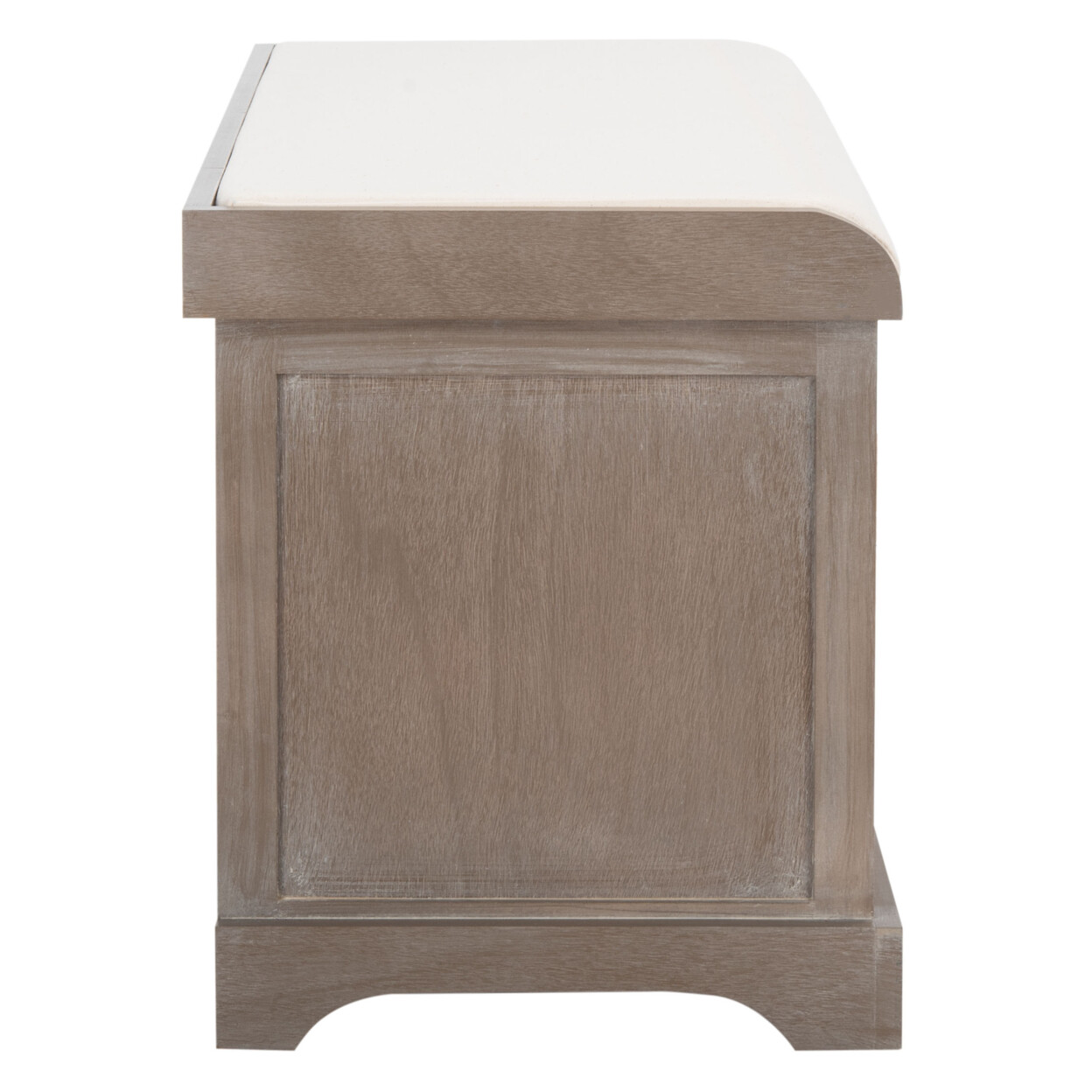 SAFAVIEH Freddy Wicker Storage Bench | White Washed |