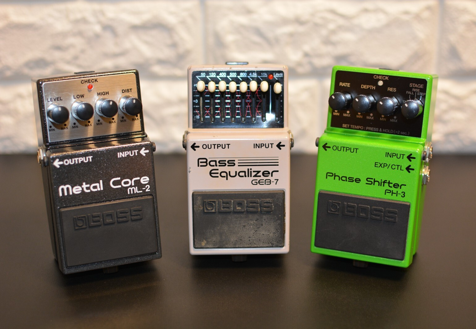 BOSS GEB-7 + ML-2 + PH-3 Guitar Effect Pedal Bundle Metal Space Pack Japan