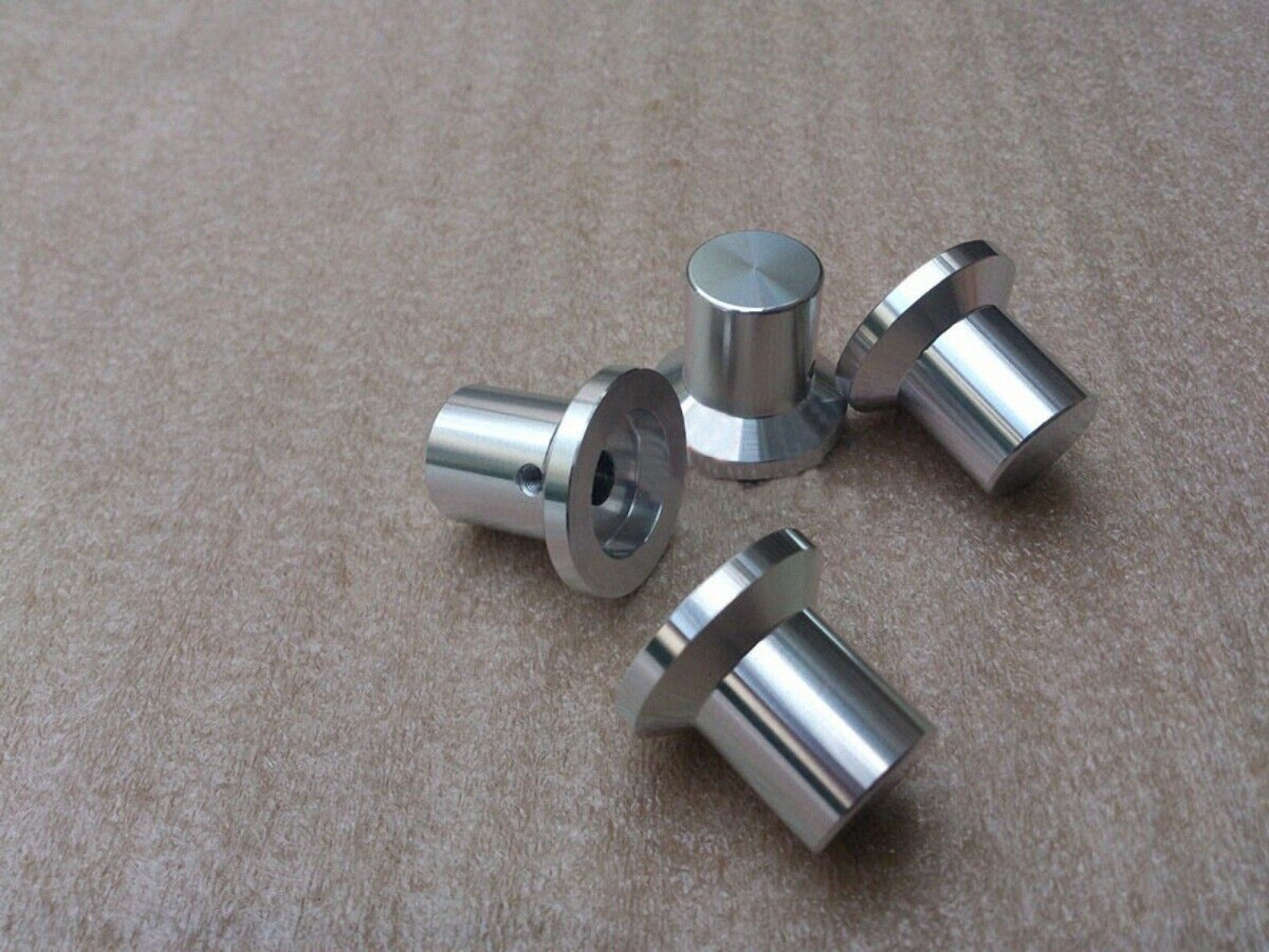1 PCS Gloss silver 30*18*26 Aluminum amplifier solid Volume potentiometer knob