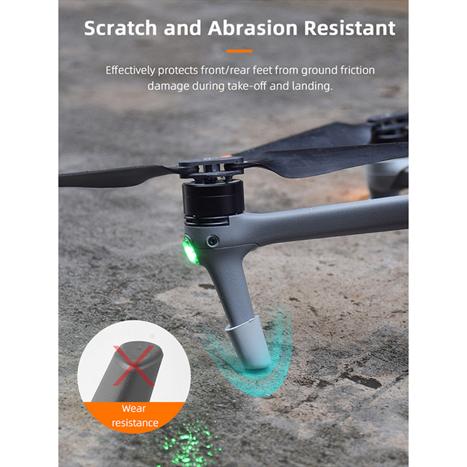 Dustproof Feet Heightened Footrest Cover Landing Gear Protection for DJI AIR 3