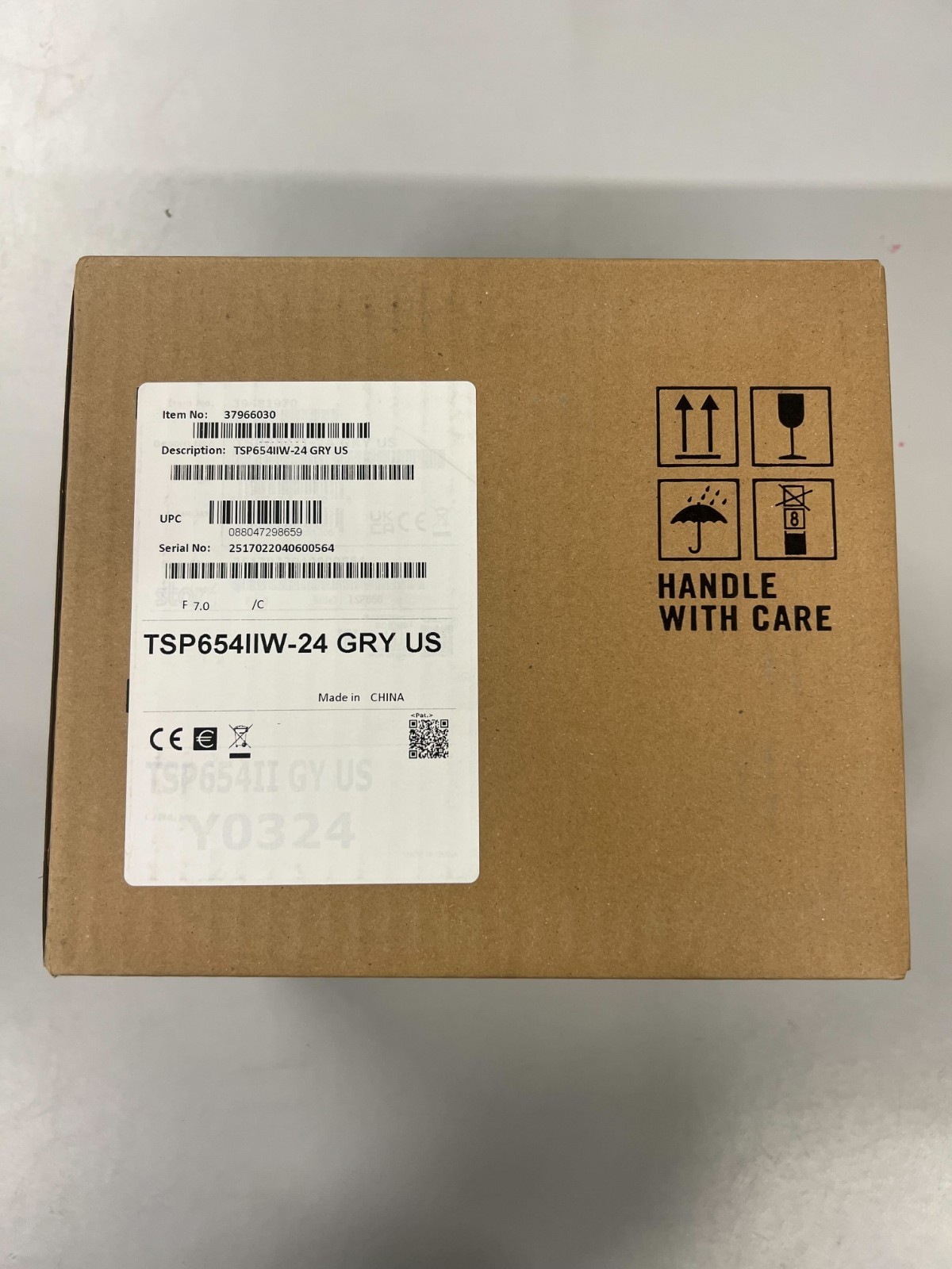 Star Micronics TSP654II Thermal Receipt Printer - Gray