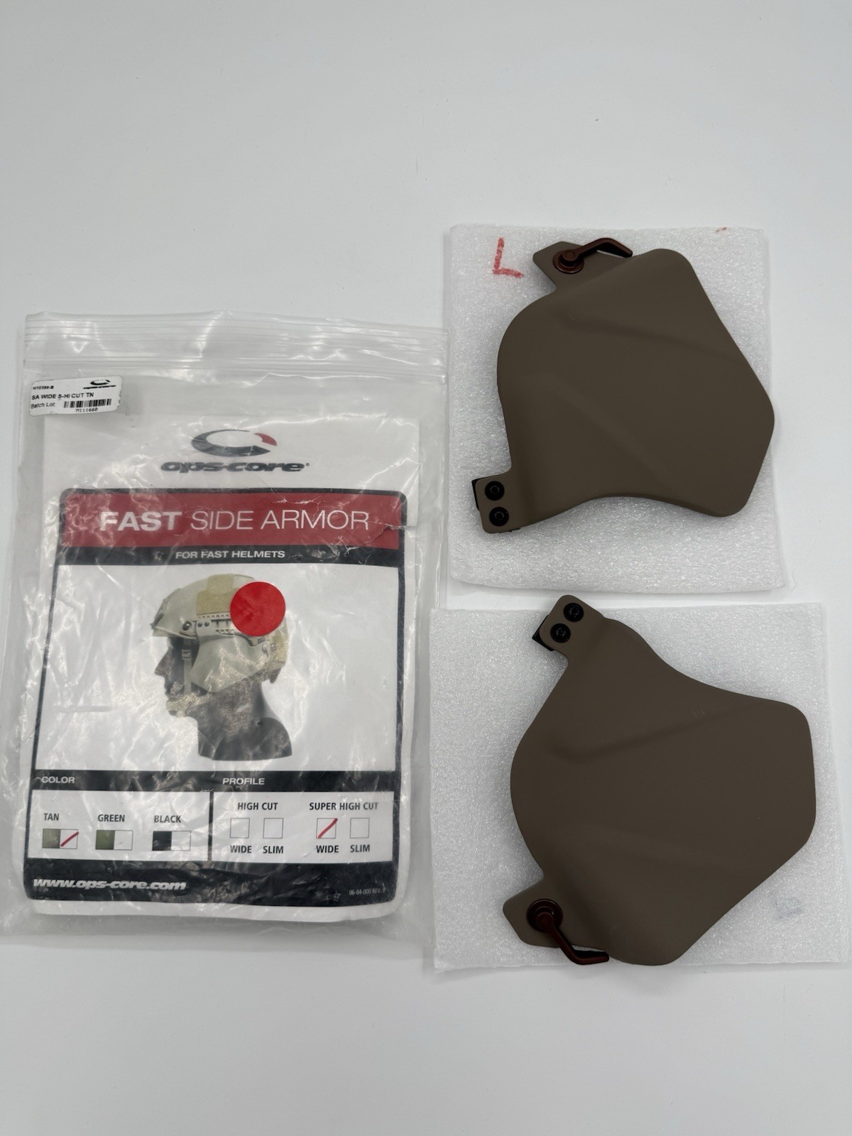 Ops Core FAST Side Armor (wide) for Super High Cut FAST Helmets