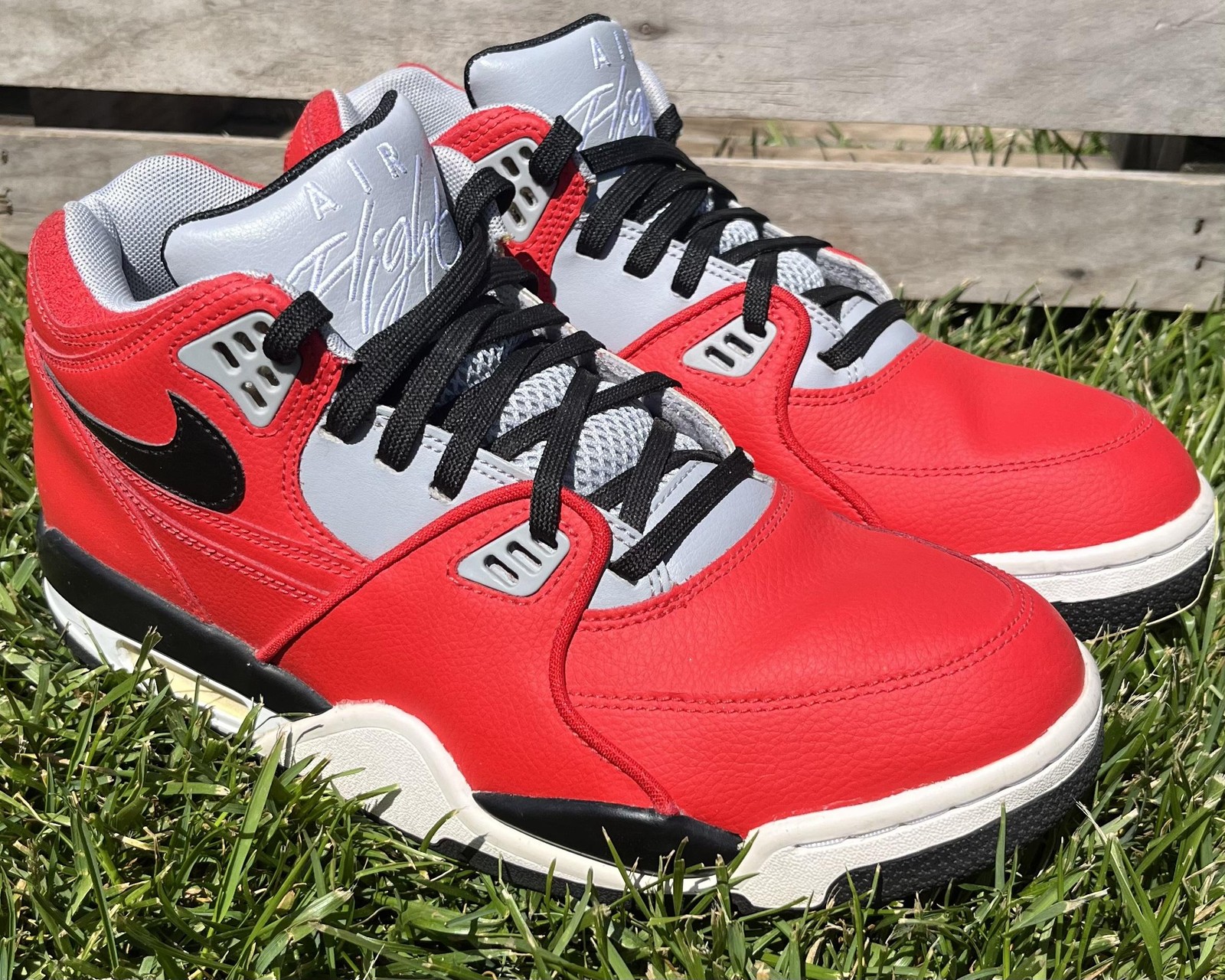 Nike Air Flight 89 Shoes Mens Size 9 Red Black Basketball Sneakers CN5668-600