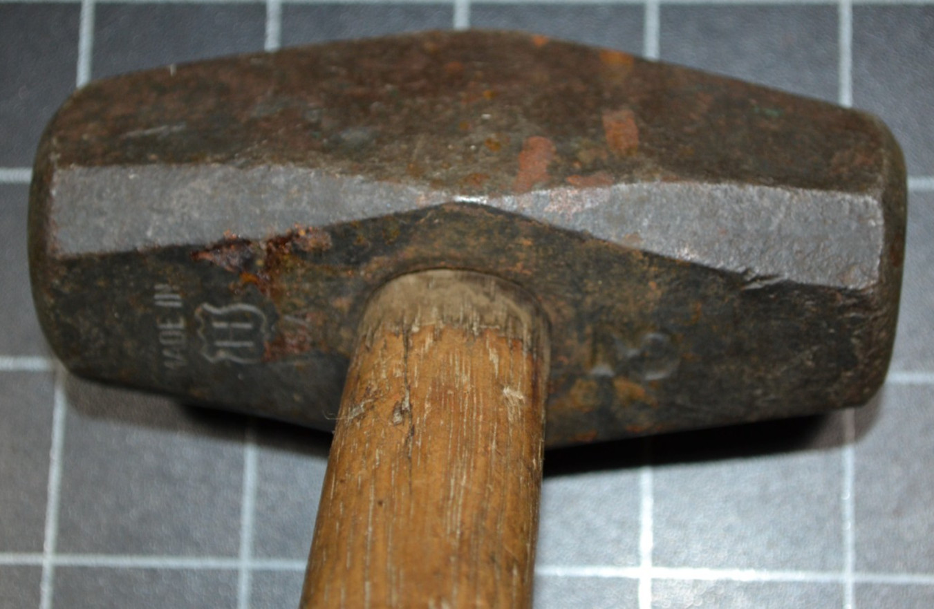 HUBBARD - 3# - HAND DRILLING HAMMER - ALL ORIGINAL