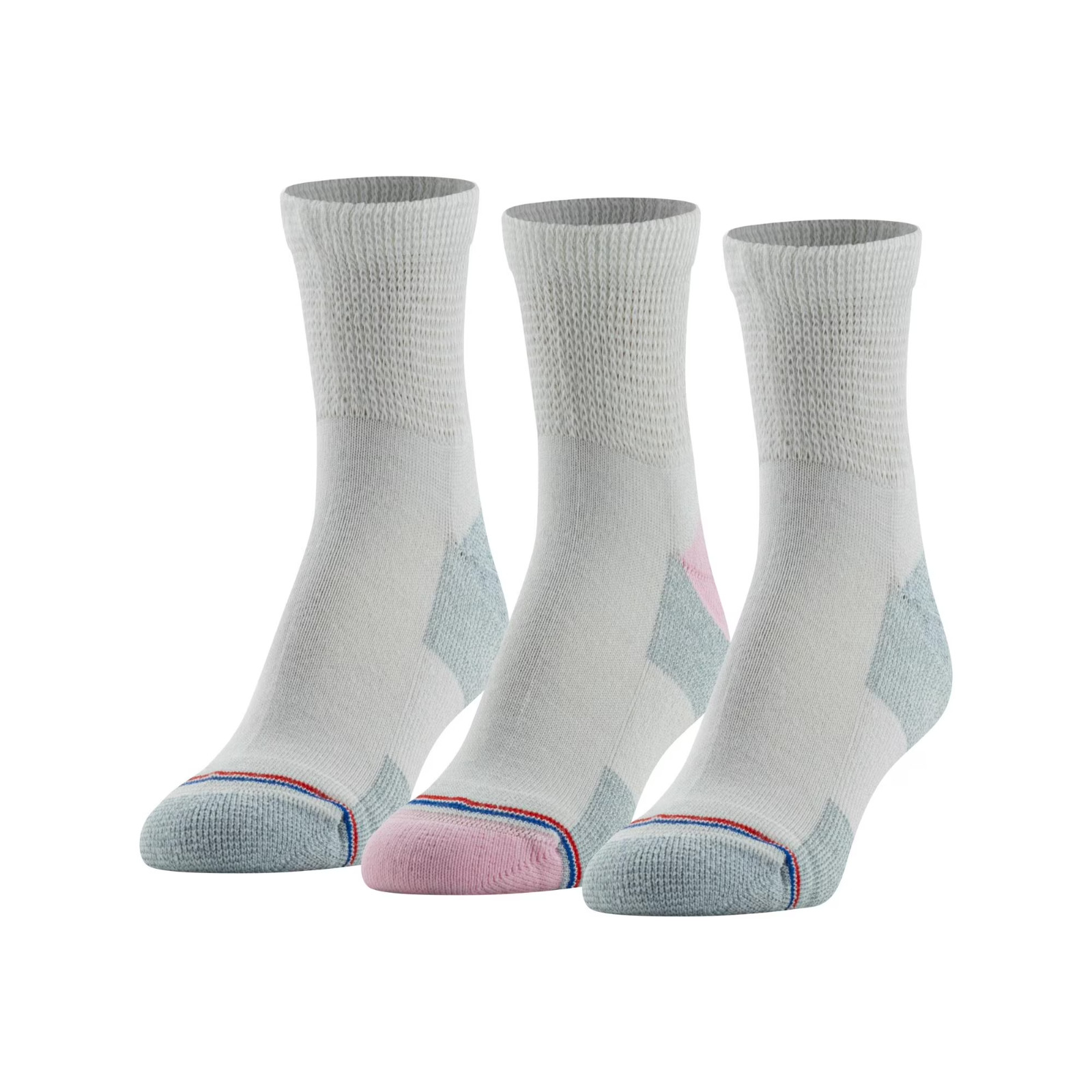 MediPeds Ladies white Diabetic Quarter Socks Medium Size10-13 3 pairs