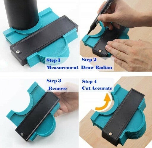 Profiler Multifunction Contour Gauge Versatile Profiler Ceramic Tile.. Color Blu