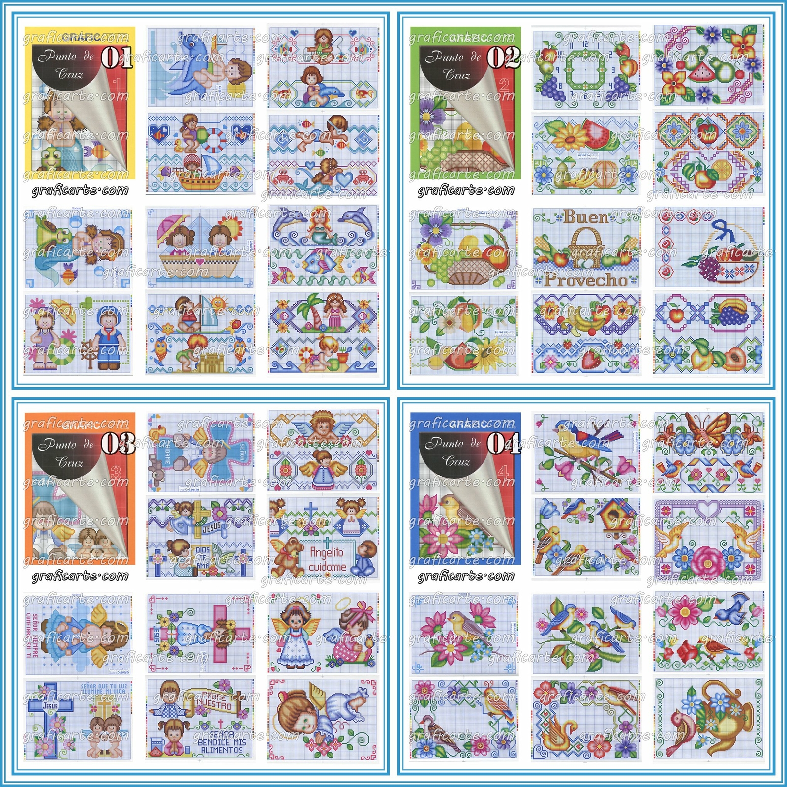 Graficarte Acordeon Book [01-36] - 1 of 2 - Embroidery Pattern | Crewel Stitch E