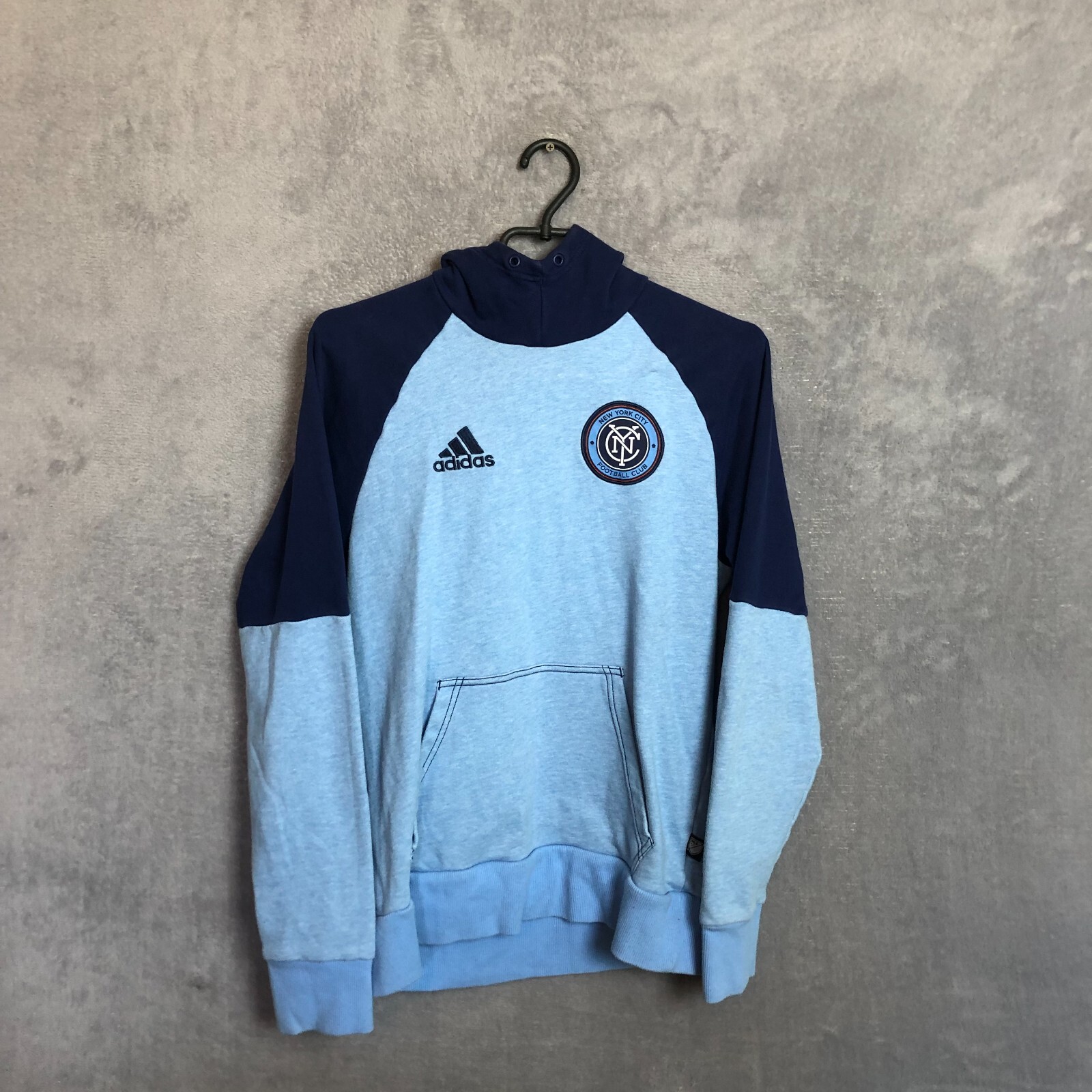 New York City FC Training Jacket Long Sleeve With Hood Adidas Mens Size S