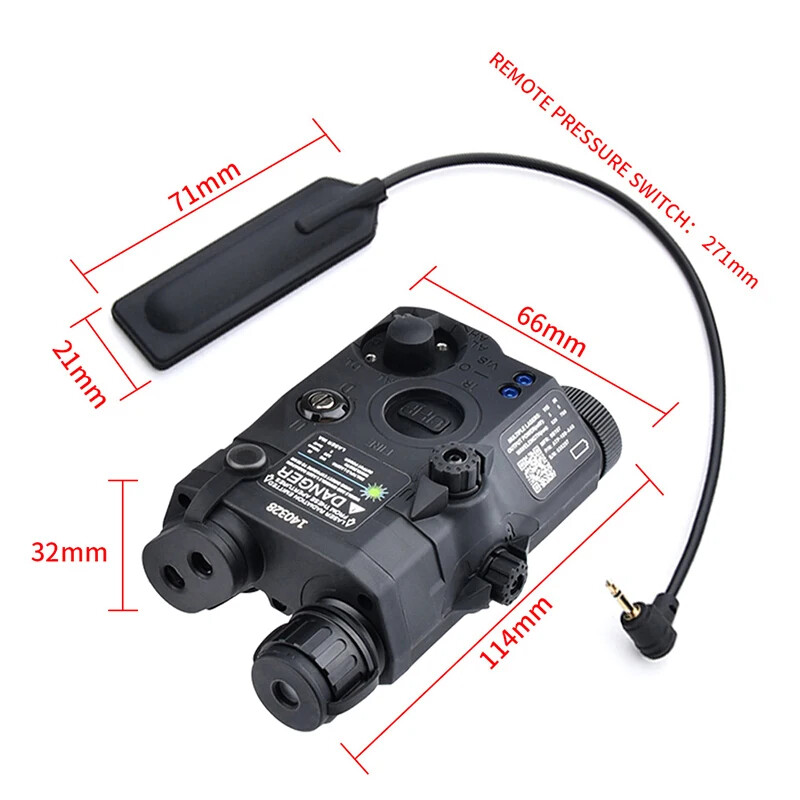Airsoft UHP PEQ 15 Green Blue Laser Indicator Strobe Flashlight IR Fill Light