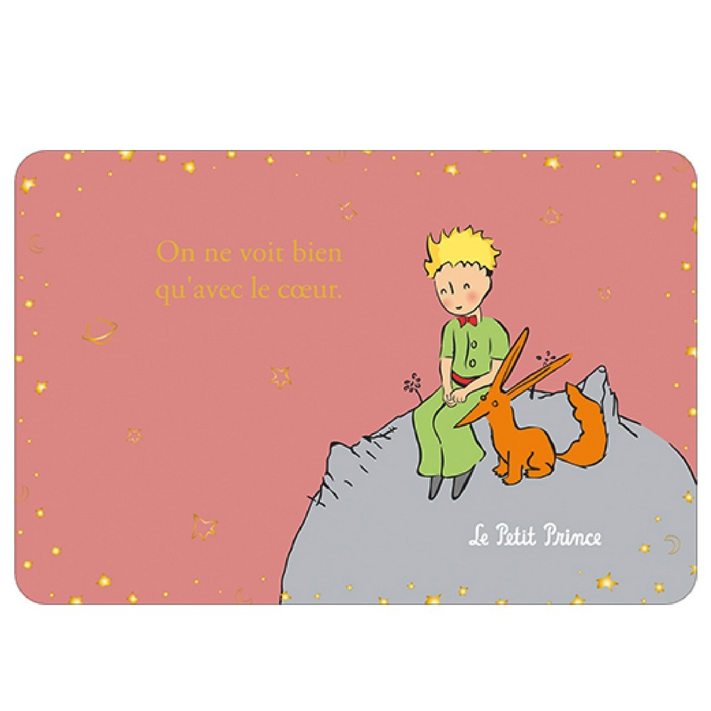 Postcard Kiub The Little Prince and the Fox Sitting on His Planet (15x10cm)