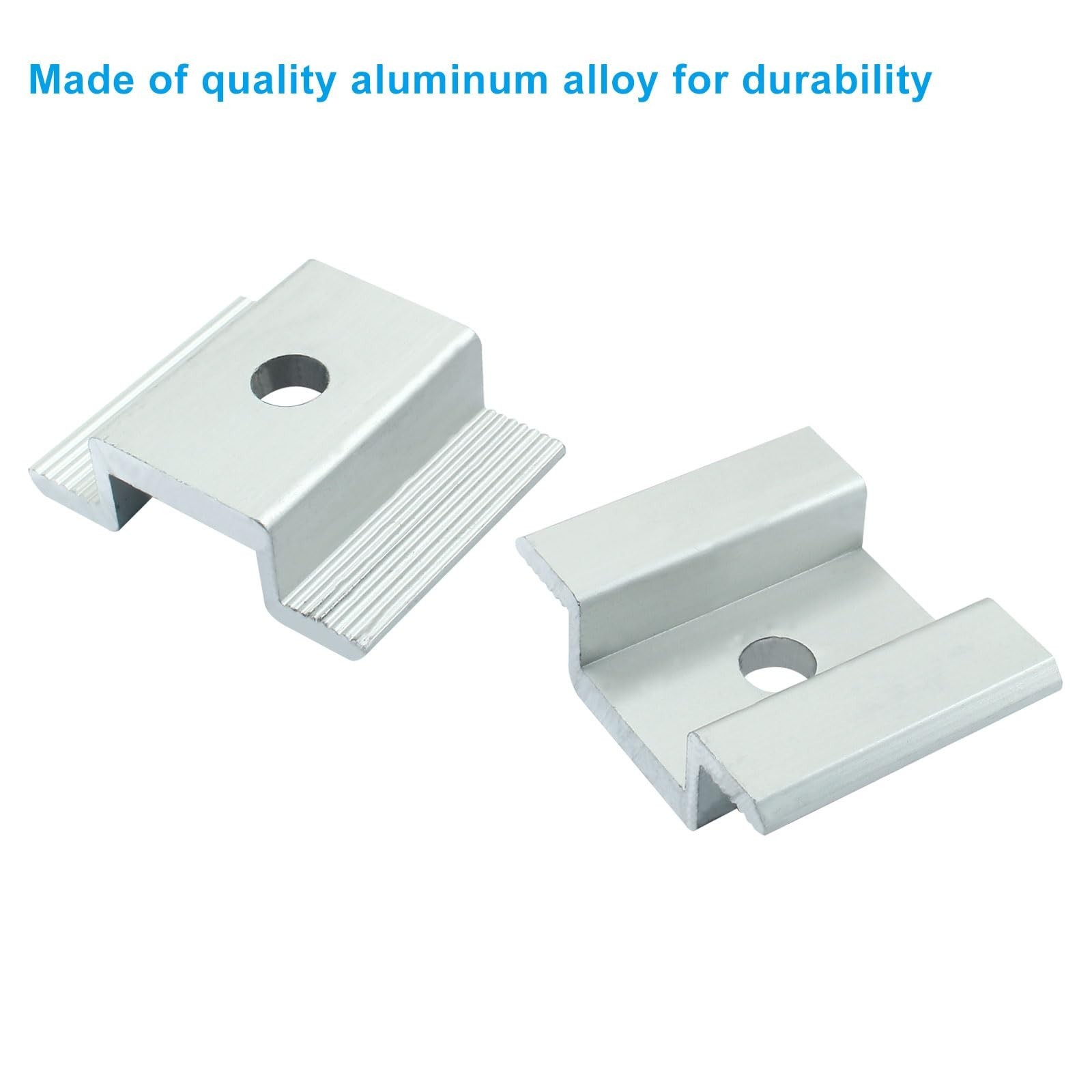 12 Pack Solar Panel Mid Clamp, 1.06 Inch Solar Panel Mounting Bracket Aluminu...