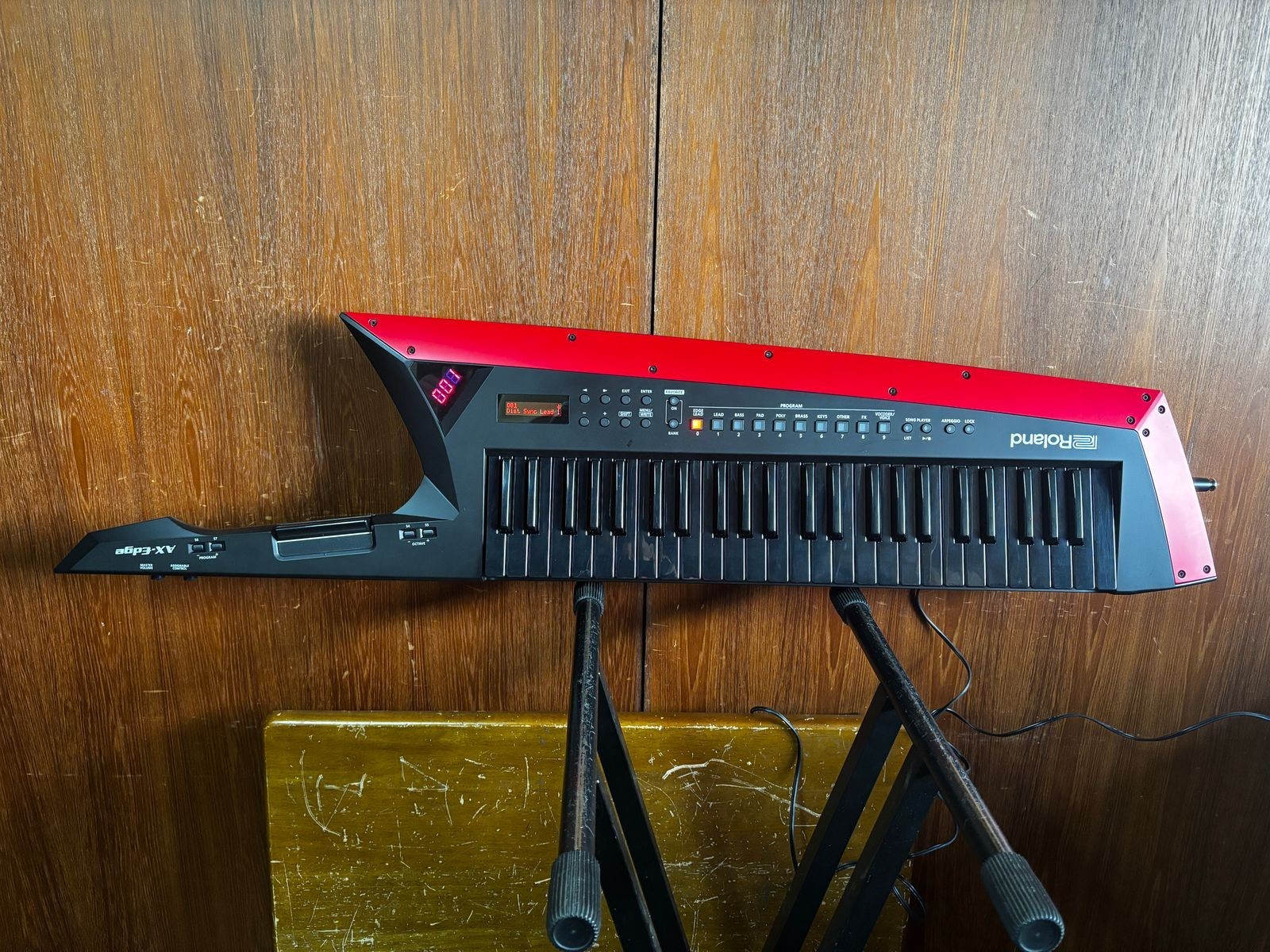 Roland AX-Edge 49-key Keytar Synthesizer - Black w/gig bag power supply
