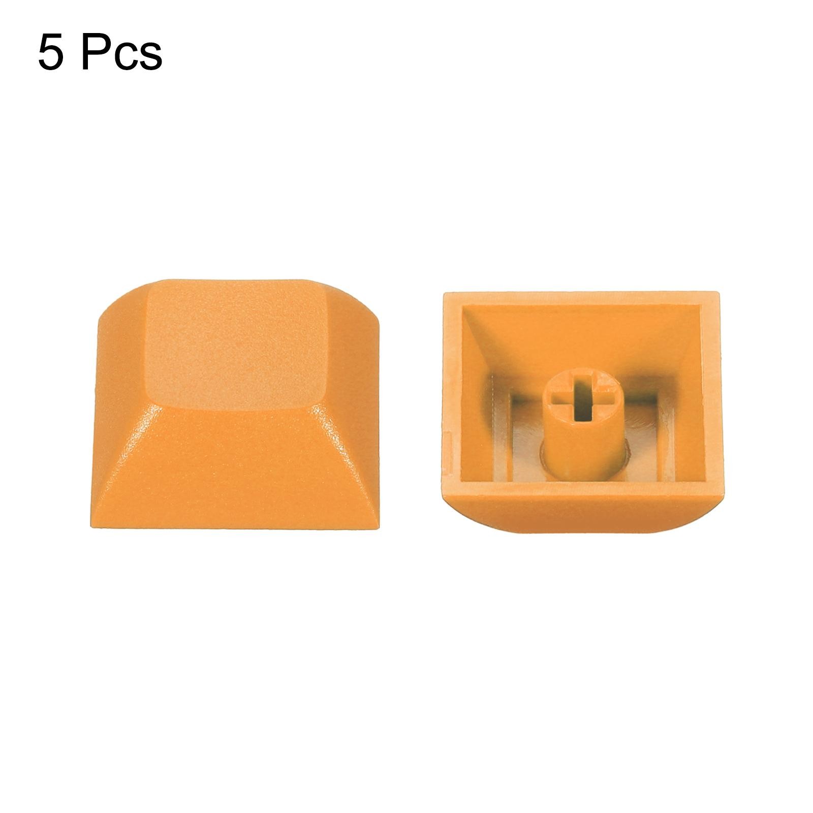 1U Blank Keycaps 5 Pack MX Keyboard Replacement Universal PBT Mechanical Orange