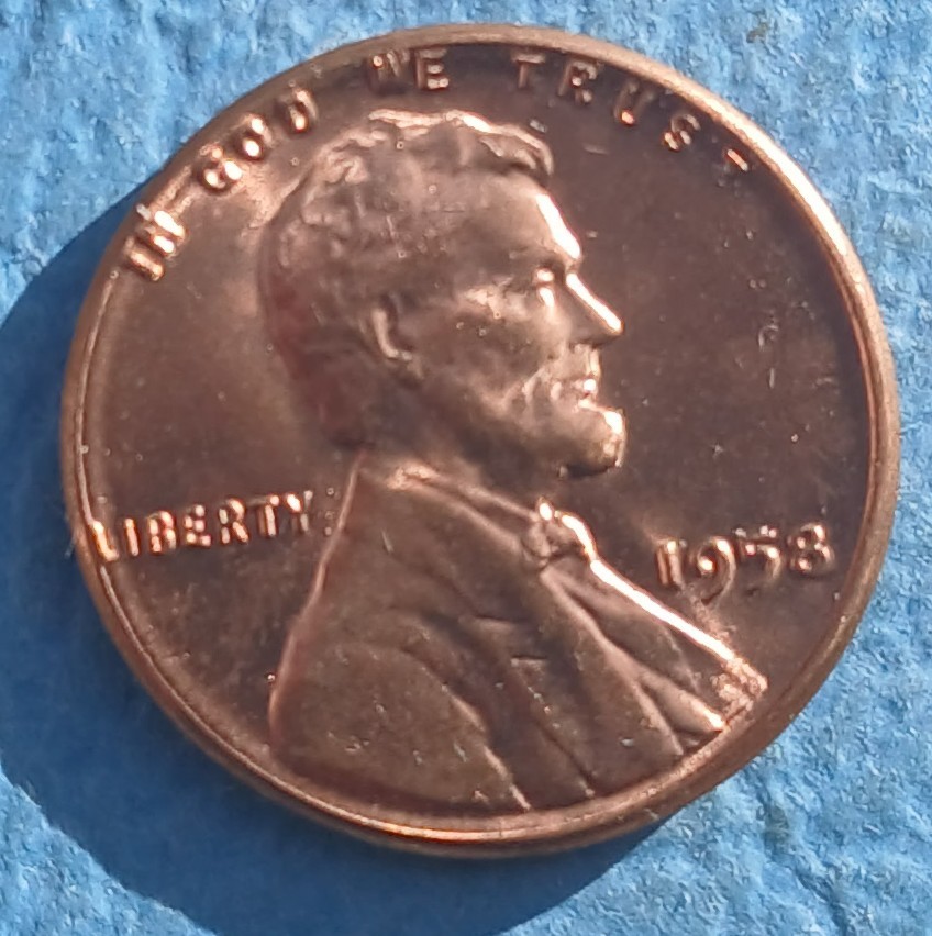 1958-P Brilliant Uncirculated Lincoln Wheat Cent, Ships Free.  BU condition.