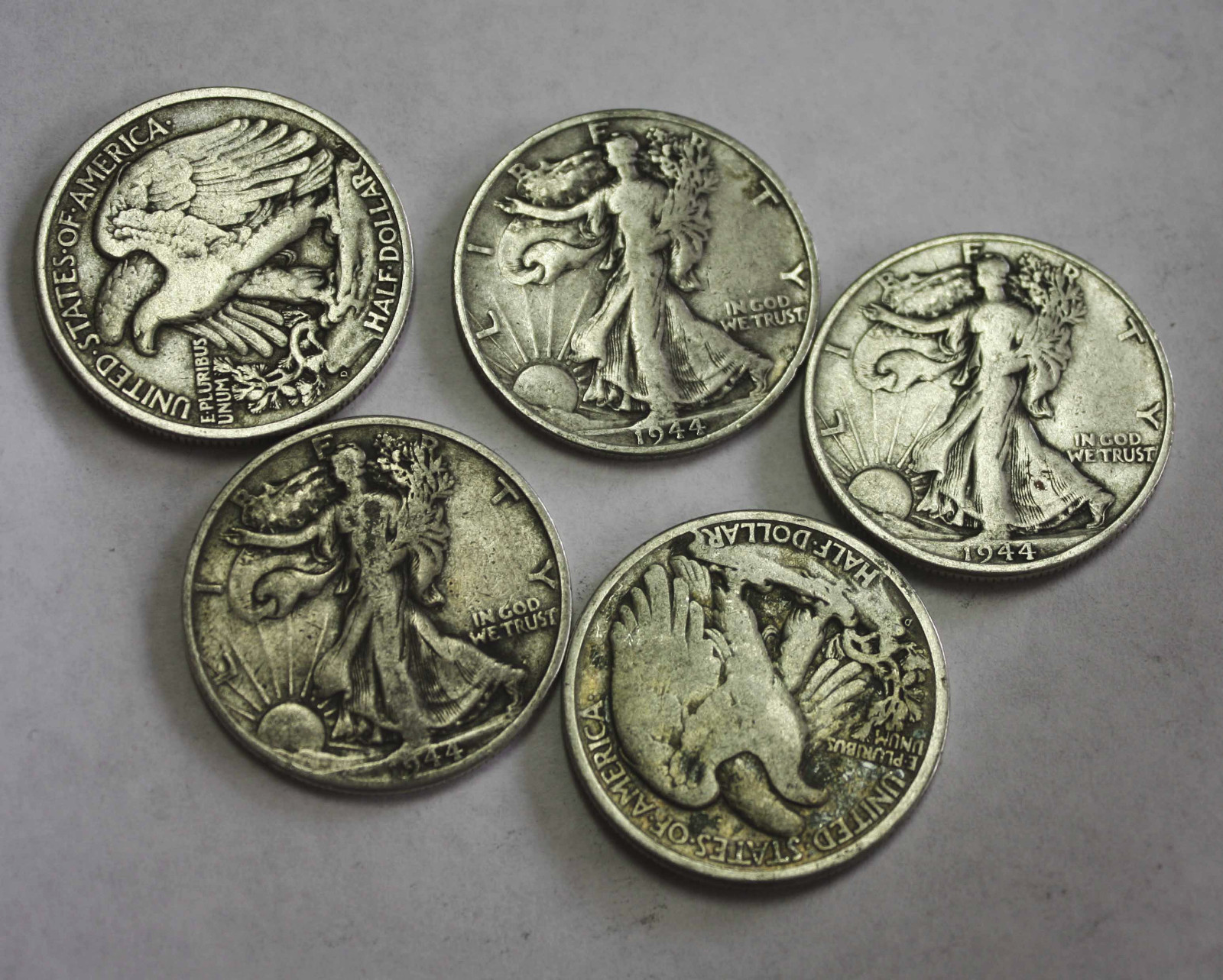 1944-d Walking Liberty Half. Average Grade of Coin You Receive is Photographed