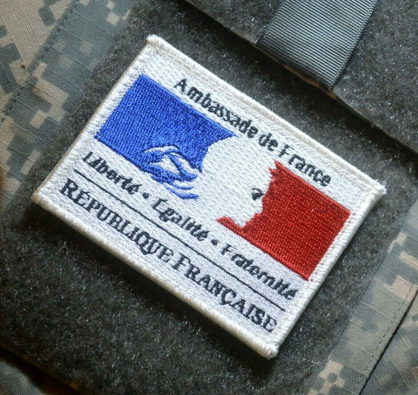 FRENCH EMBASSY KABUL velkrö L'AMBASSADE FRANÇAISE Liberté, Equalité, Fraternité
