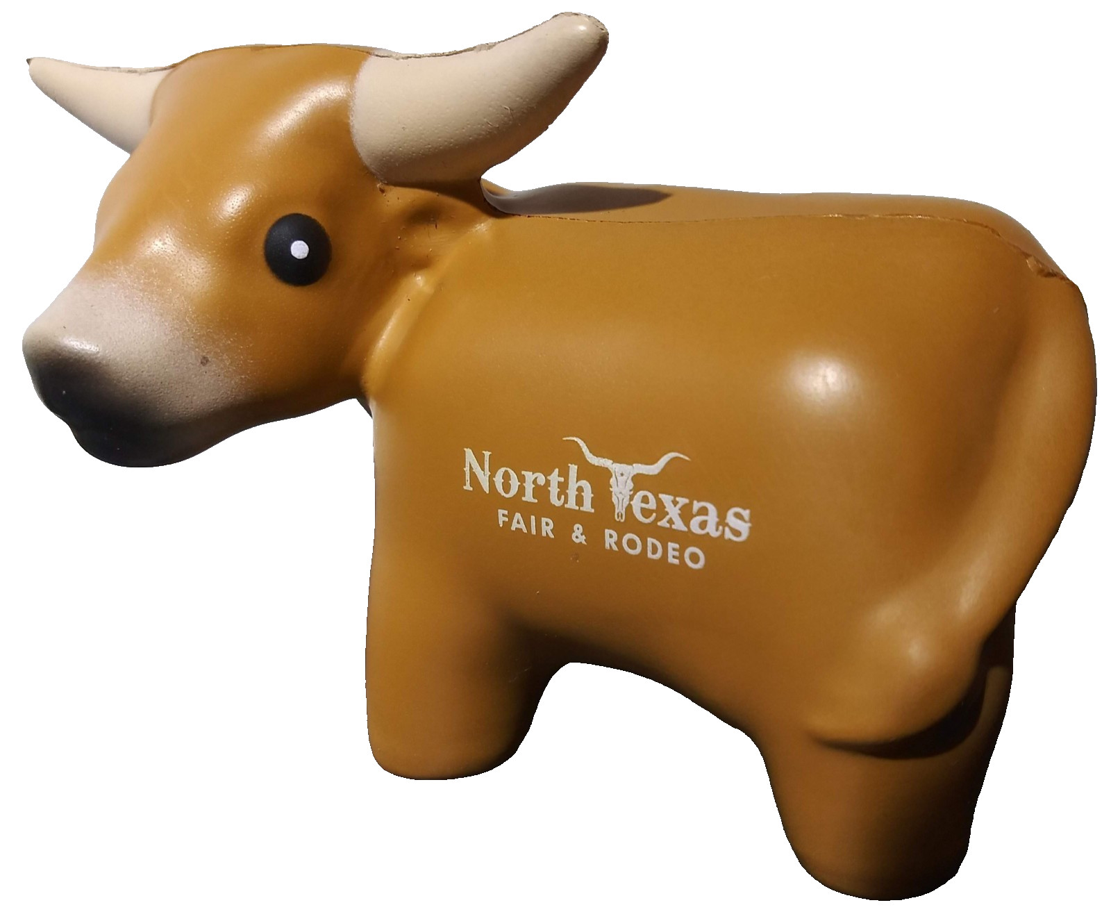 Denton North Texas Fair & Rodeo Souvenir Longhorn Bull Stress Foam Figure