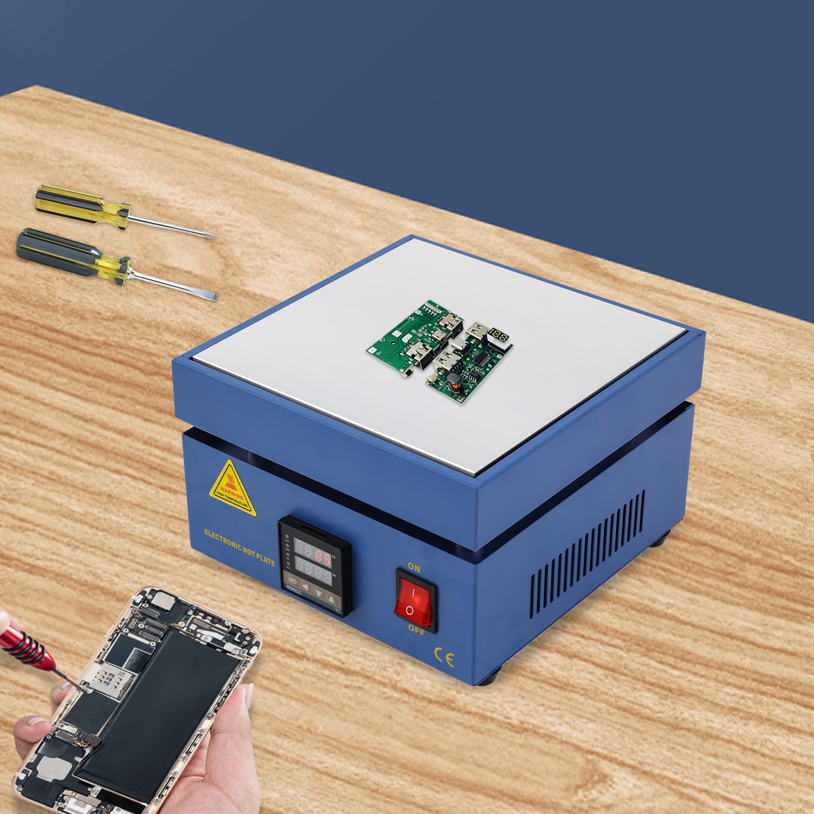 Electric Preheat Soldering Station 850W Soldering Hot Plate Machine AC110V