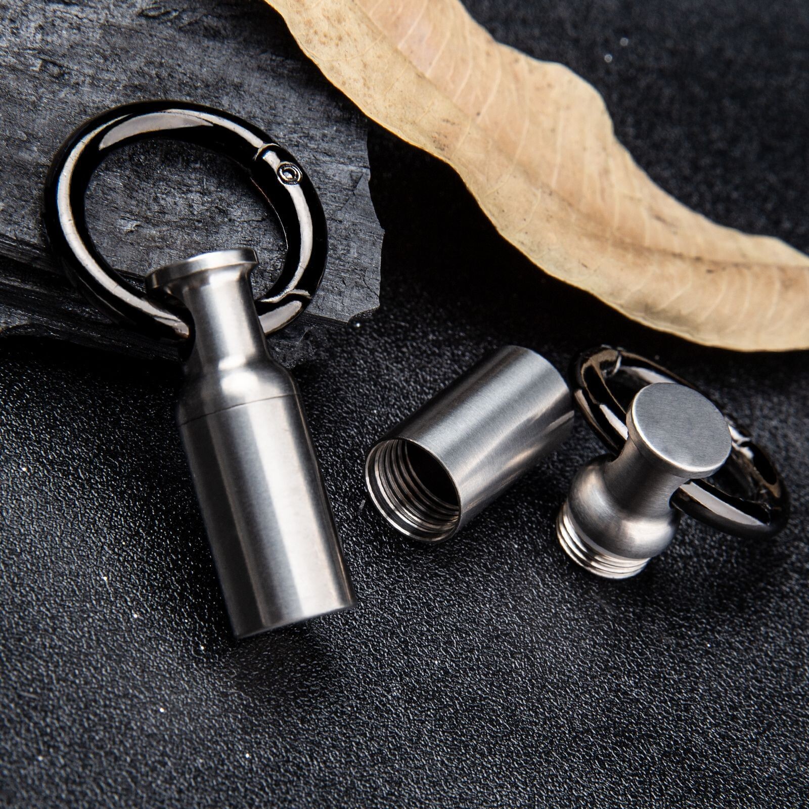 Mini Titanium Ti Outdoor Travel Survival Waterproof Container Pill Storage Box