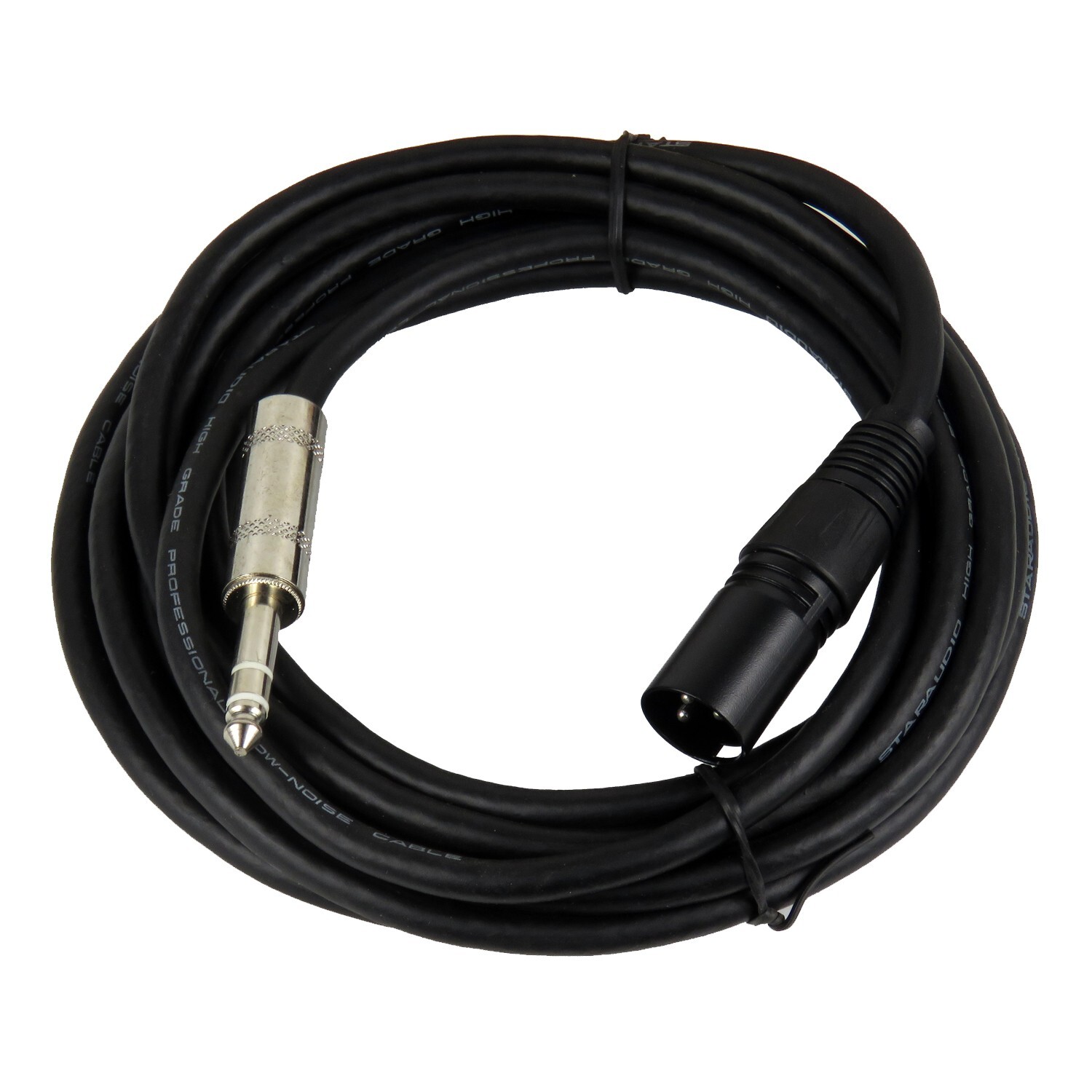 15FT XLR 3-Pin Male To 6.35mm 1/4" Stereo Mono Shielded PA DJ Speaker Cable Cord