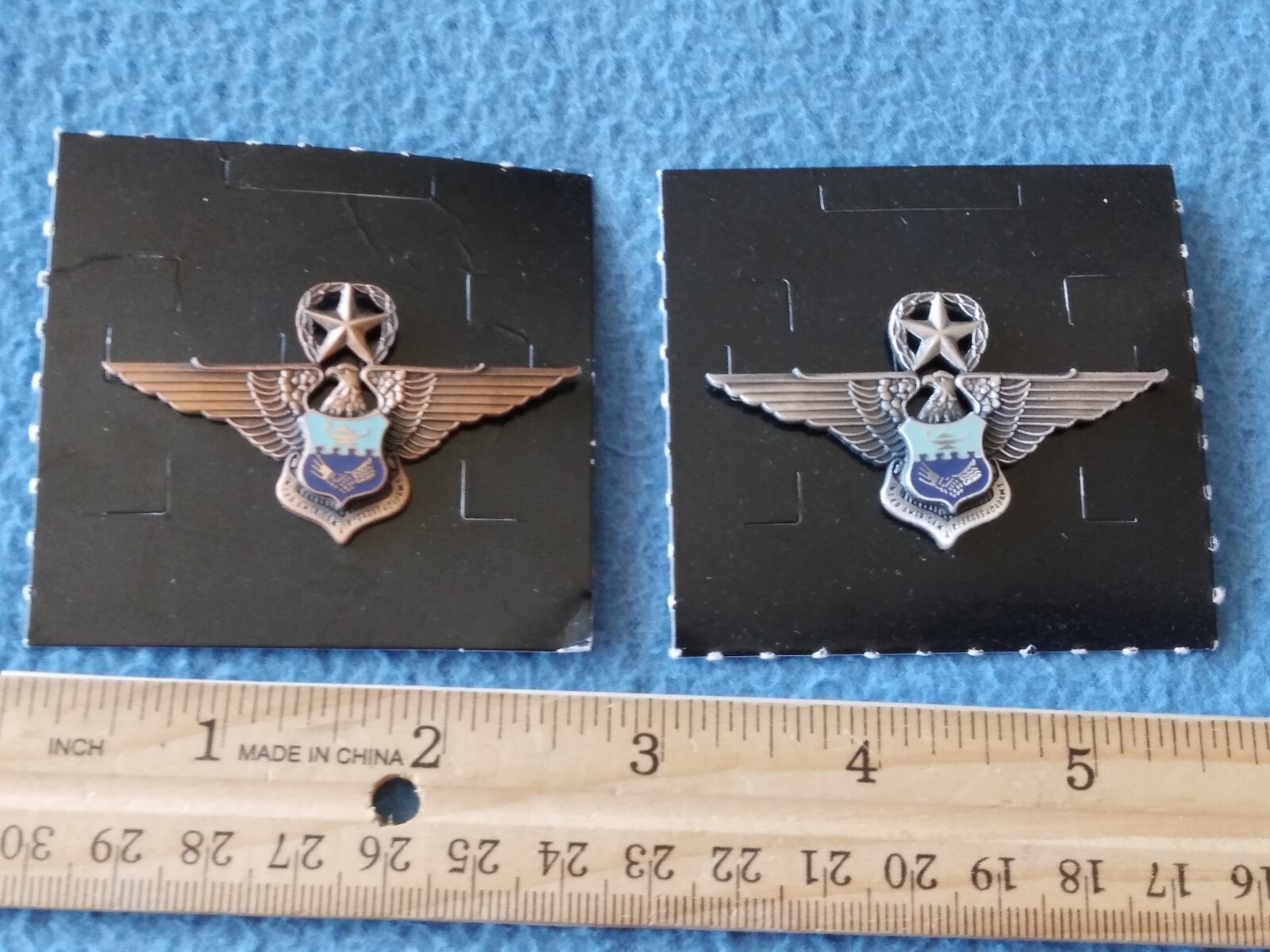 2 DIFFERENT - USAF INTER-AMERICAN AIR FORCES ACADEMY MASTER PINS WINGS - G-23