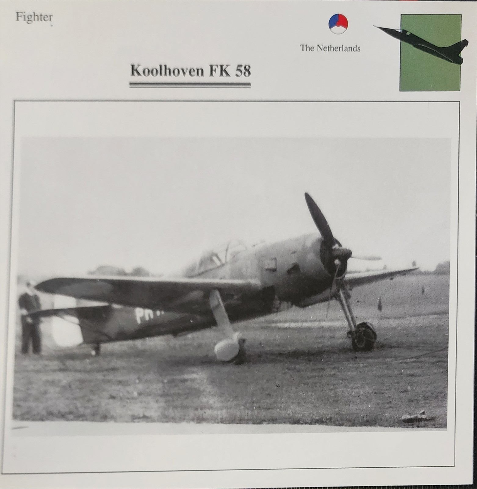 Koolhoven Plane Picture Original Aircraft Vtg Specs Detail Info Collector Card